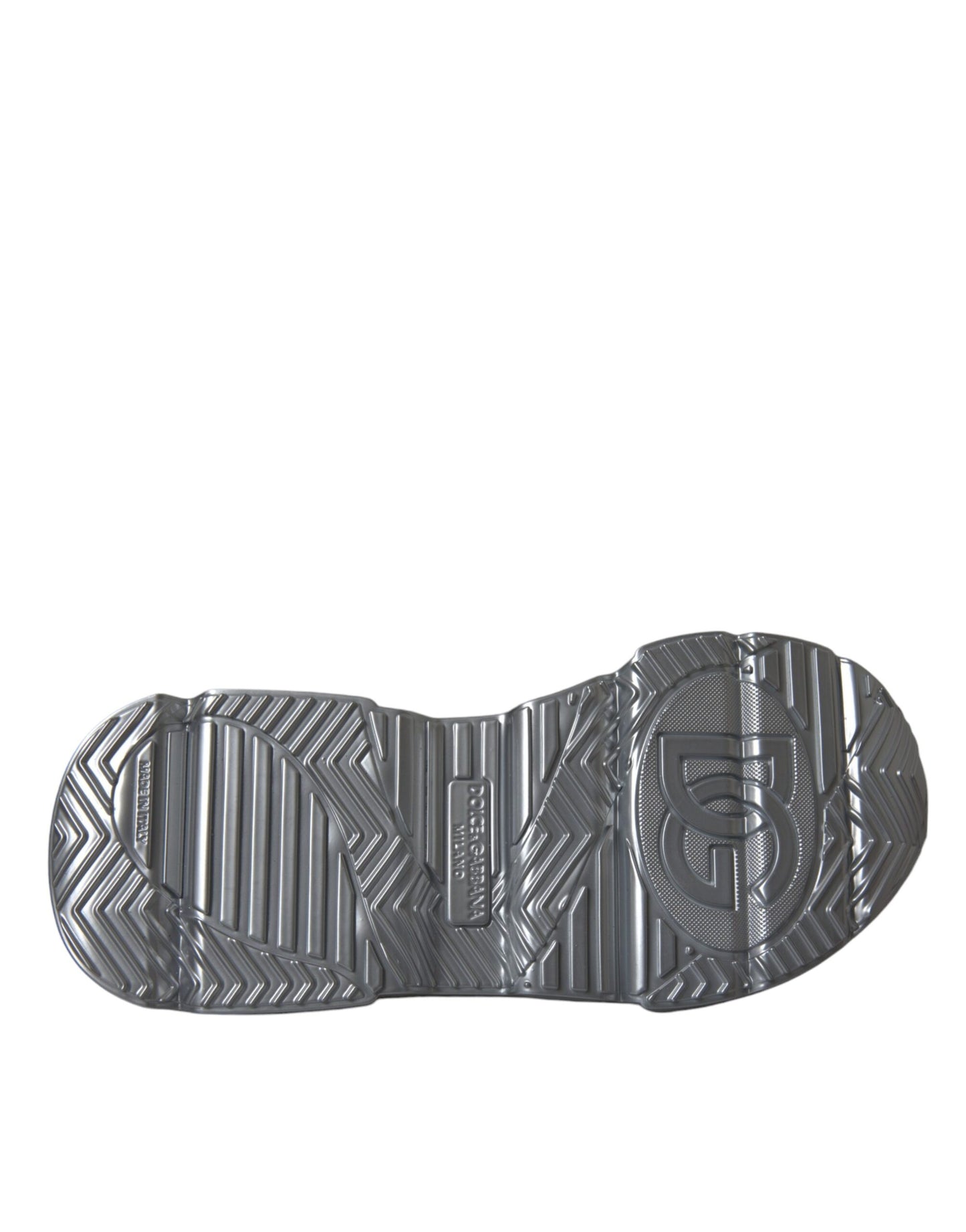 Dolce & Gabbana Zapatos deportivos de cuero DAYMASTER iridiscentes plateados