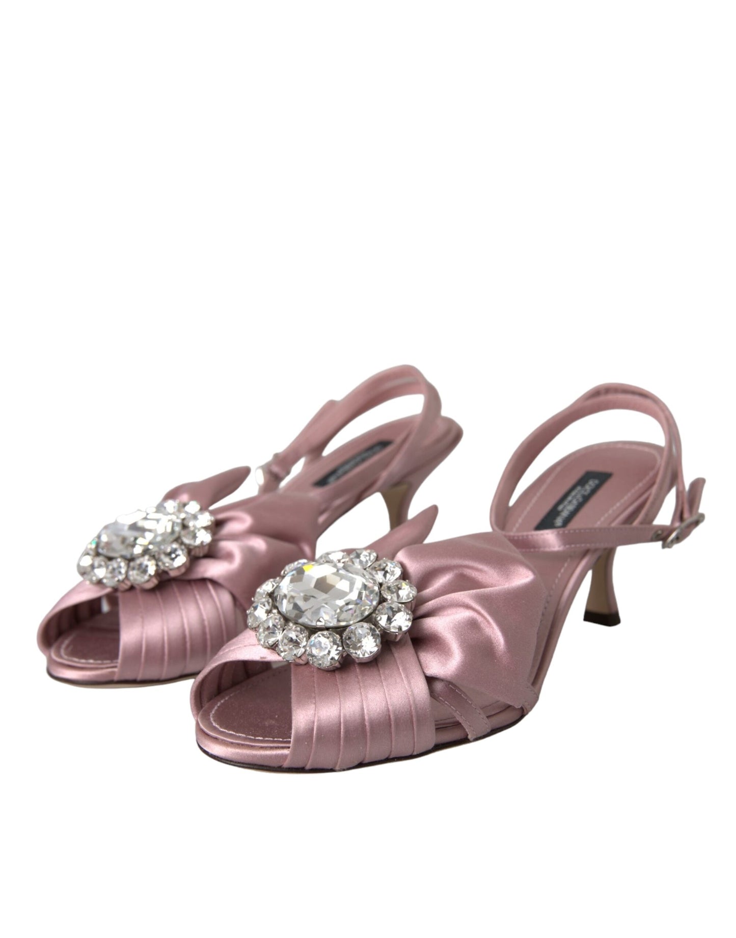 Dolce & Gabbana Zapatos rosa con tacones de cristal Keira