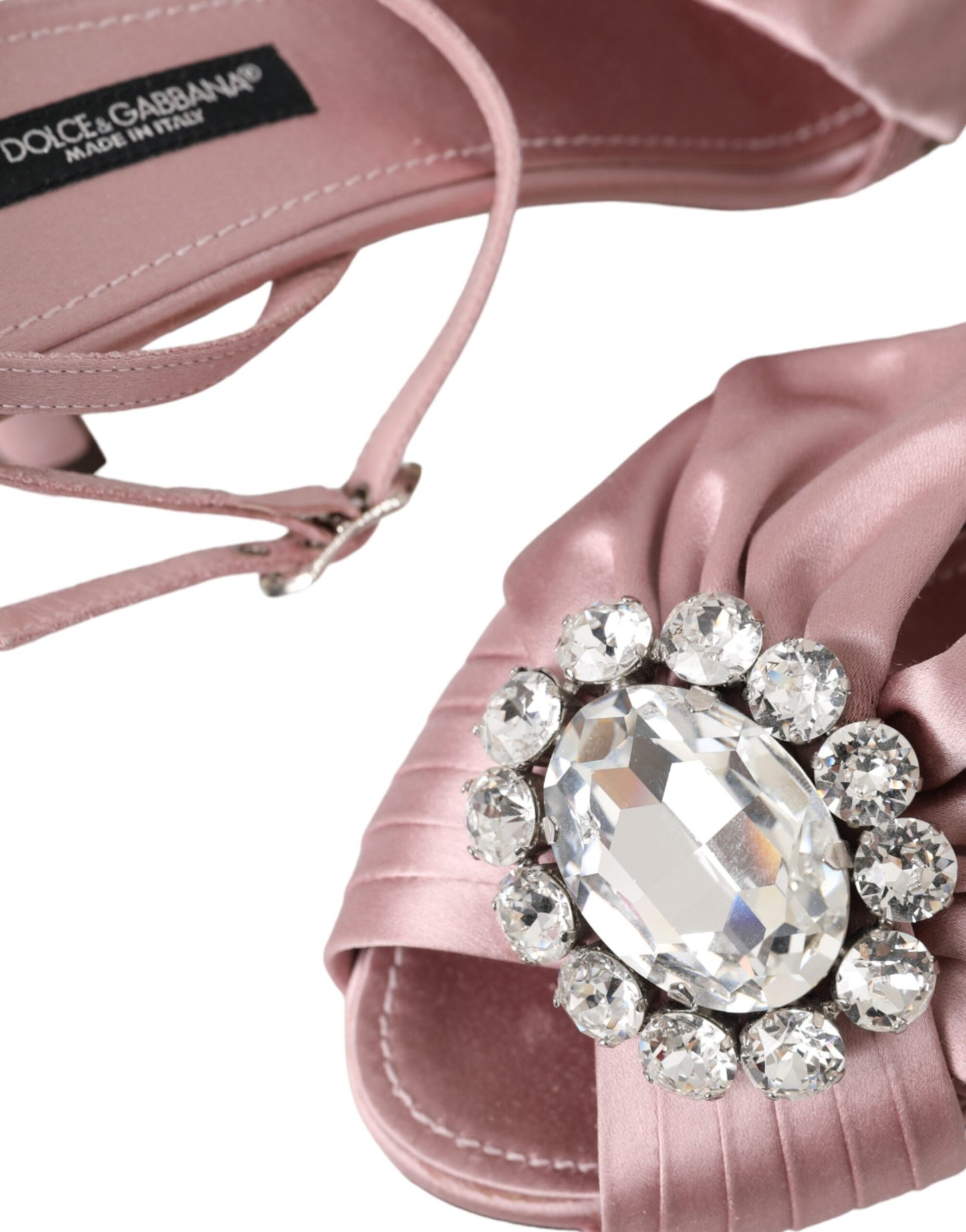 Dolce & Gabbana Zapatos rosa con tacones de cristal Keira