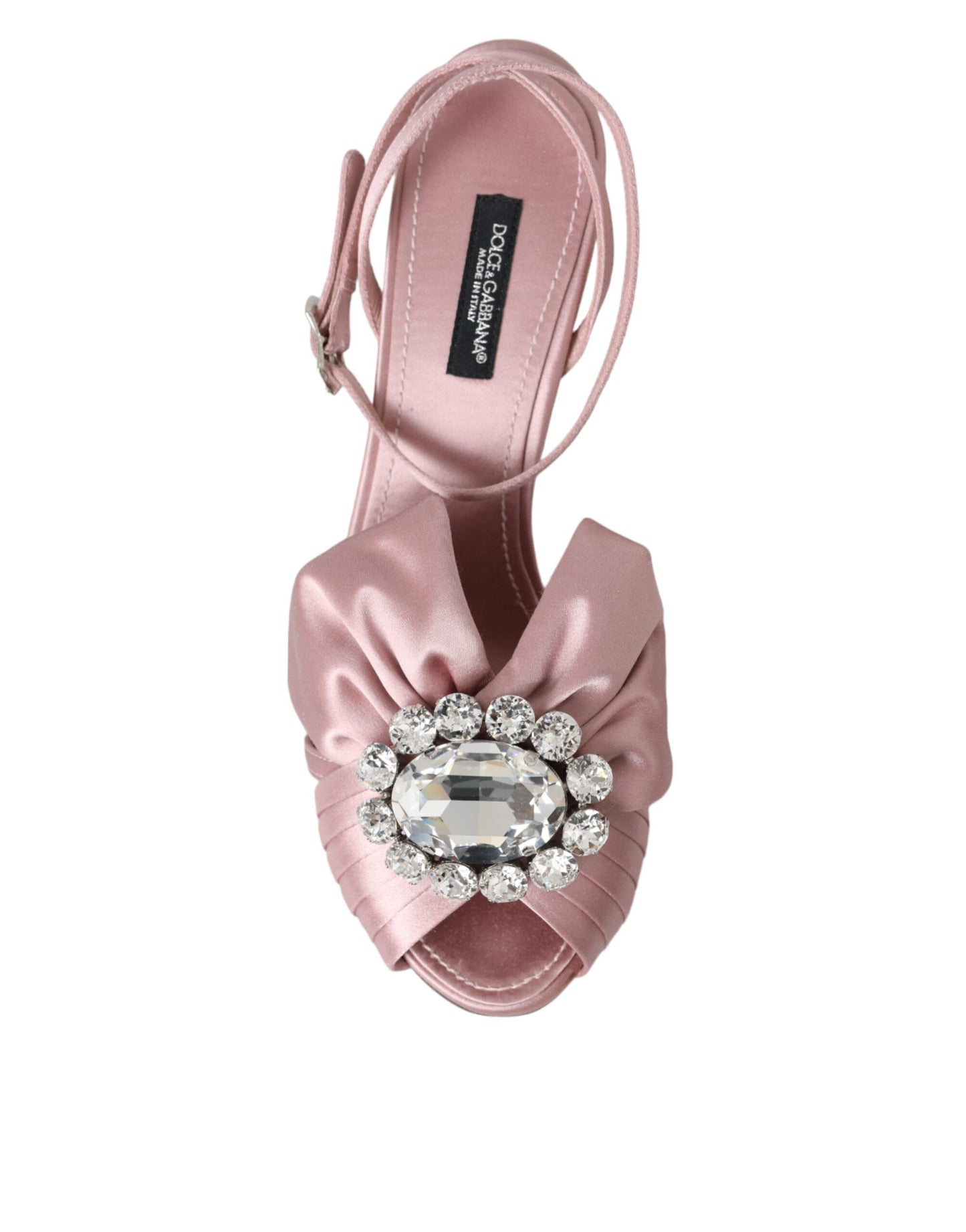 Dolce & Gabbana Zapatos rosa con tacones de cristal Keira