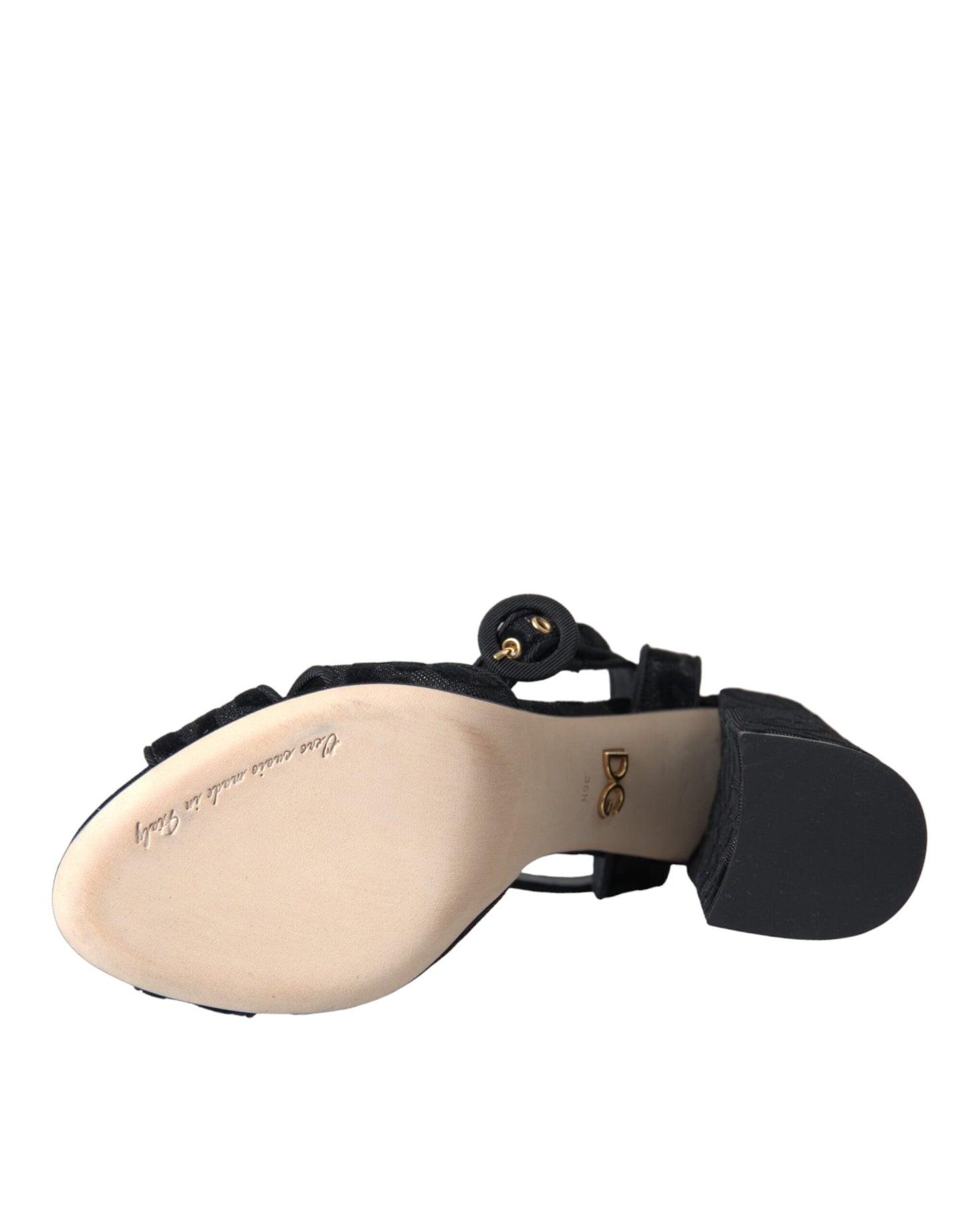 Dolce & Gabbana Zapatos sandalias de tacón de ante de leopardo negro