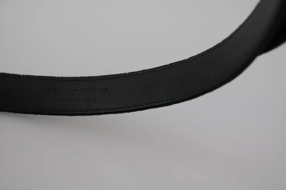 Ceinture Dolce & Gabbana en cuir velours noir avec boucle argentée