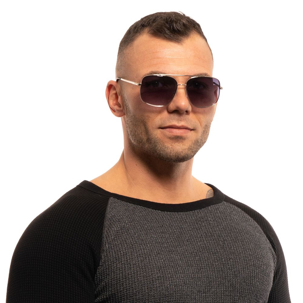 Guess Silver Men Sunglass