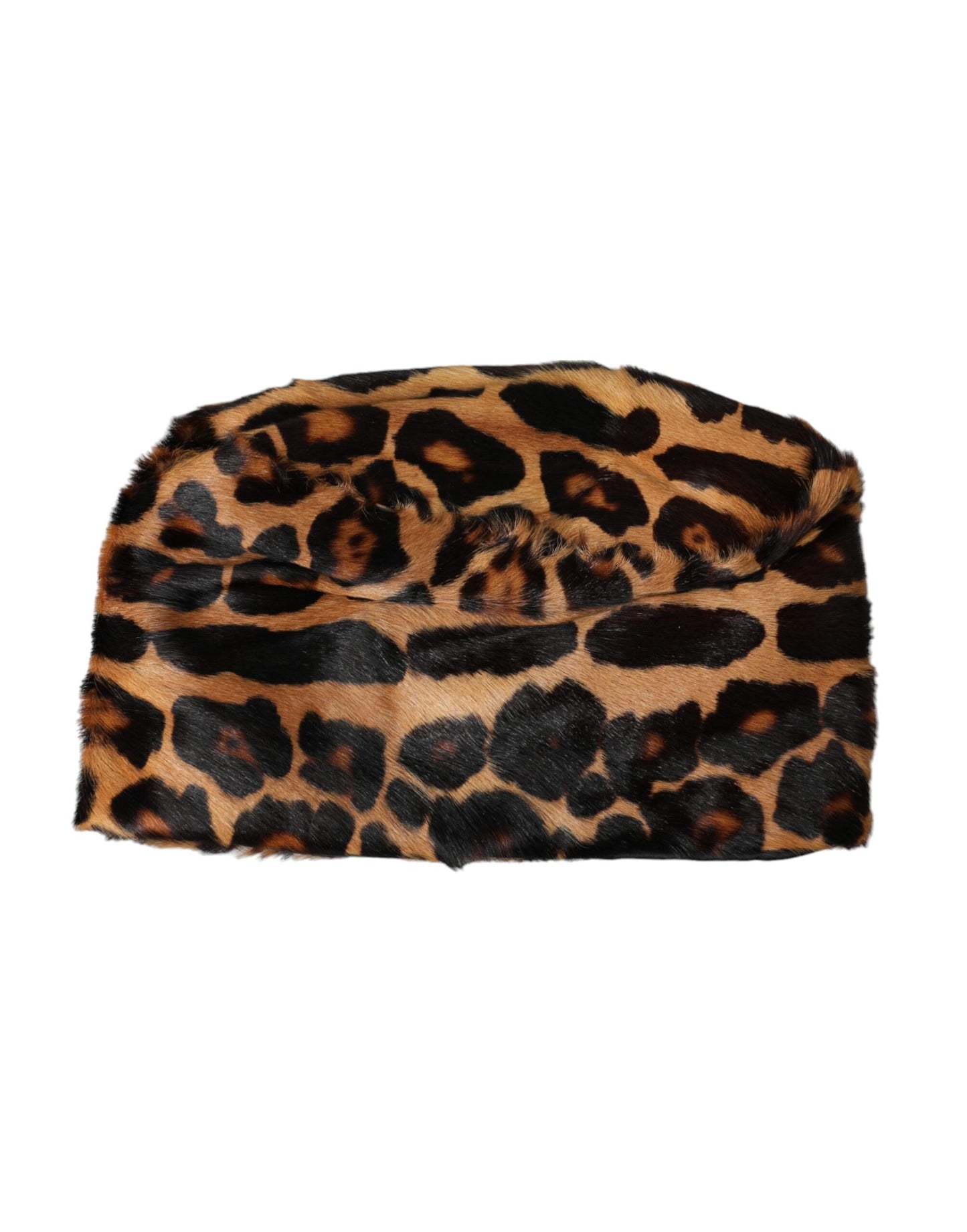 Dolce & Gabbana Sombrero de pescador de mujer de piel de leopardo marrón