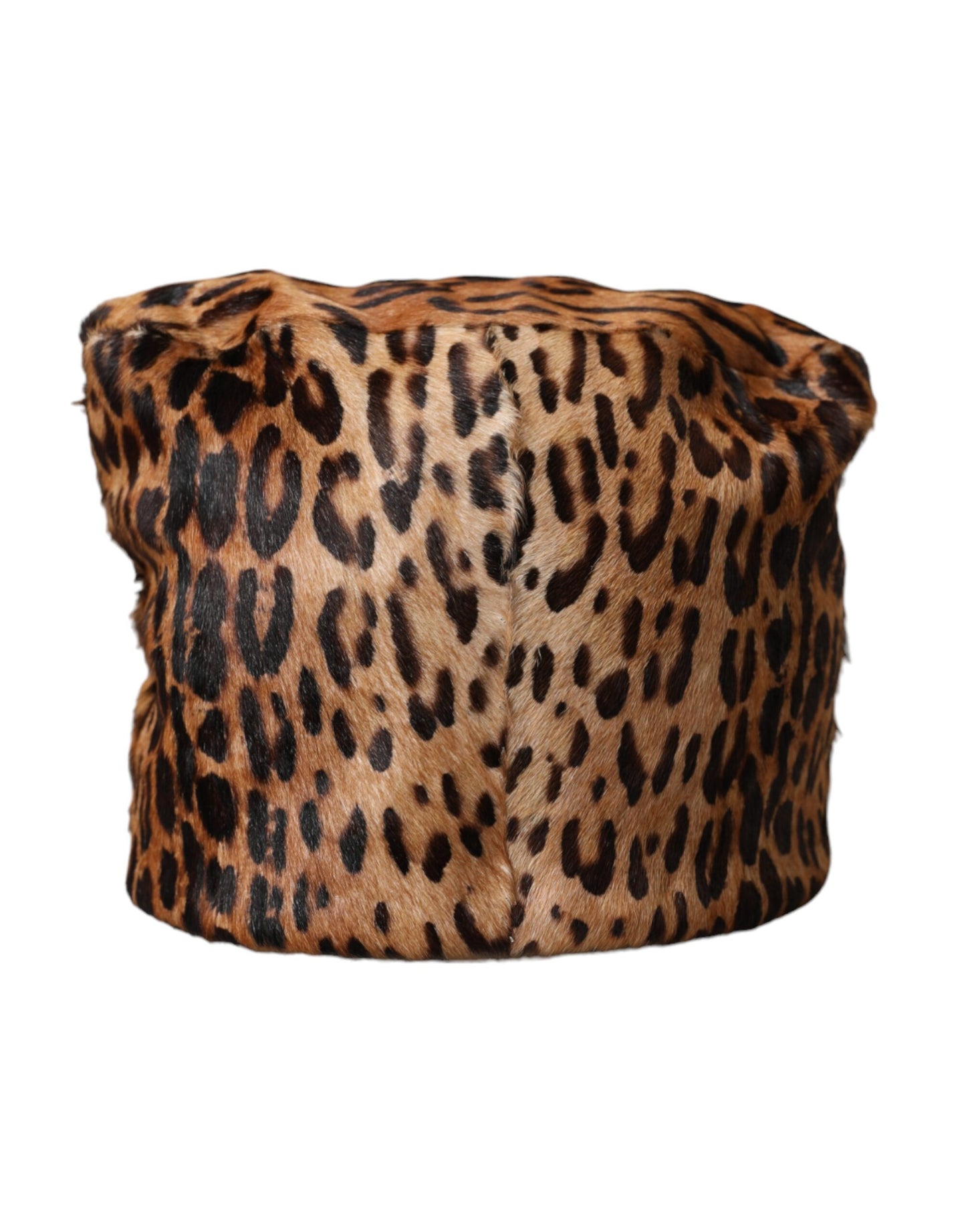 Dolce & Gabbana Sombrero de pescador de mujer de piel de leopardo marrón