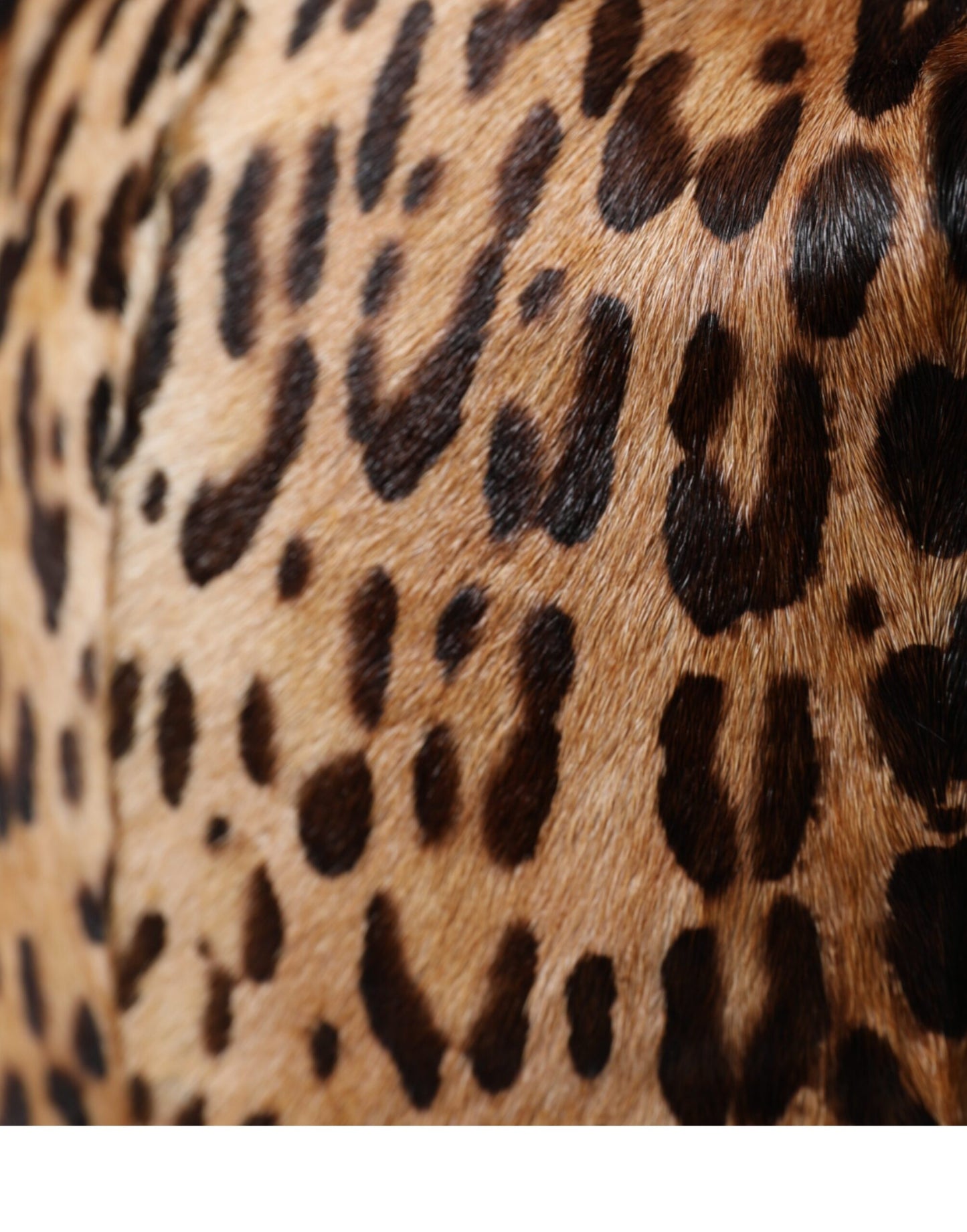 Dolce & Gabbana Sombrero de pescador de mujer de piel de leopardo marrón