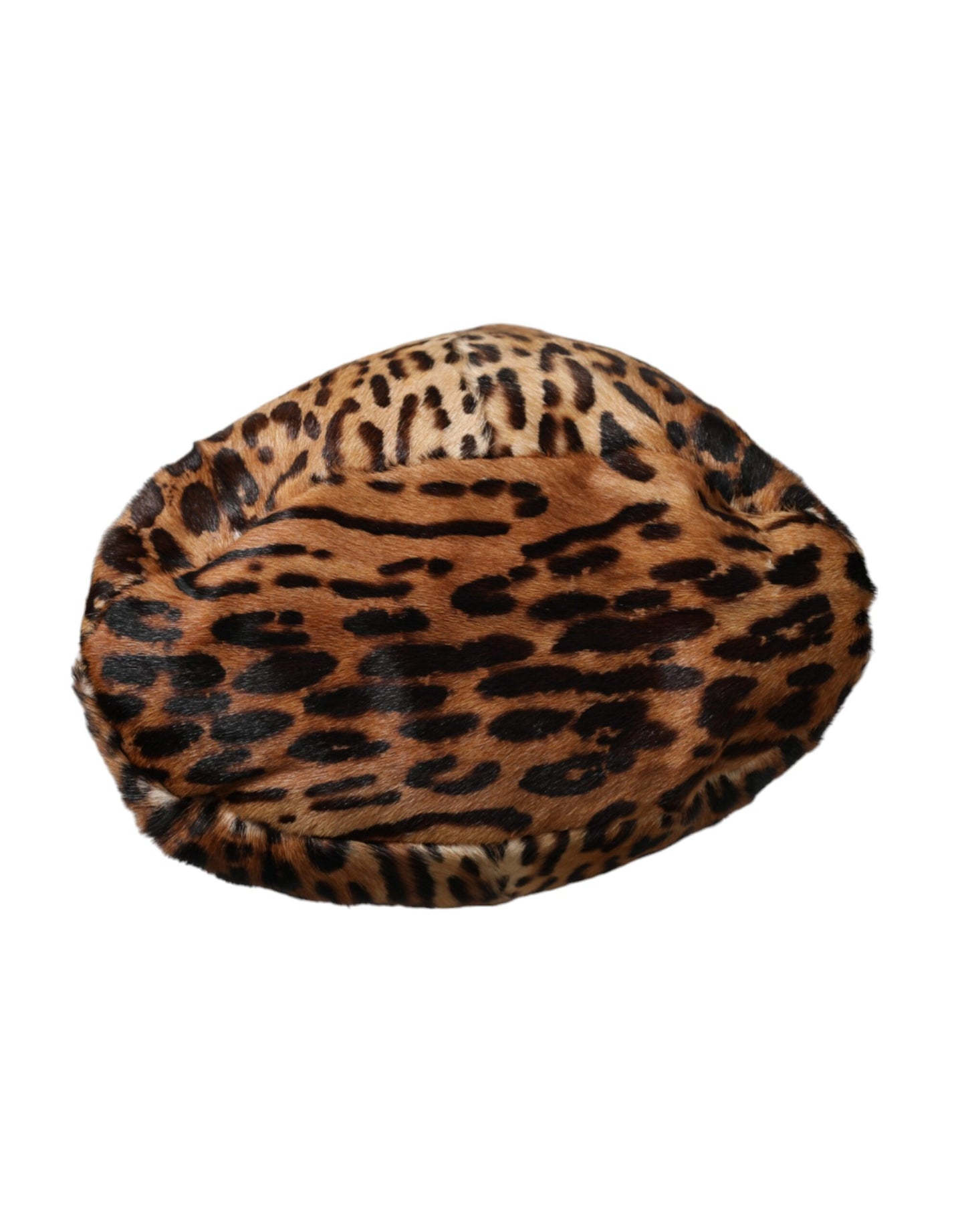 Dolce & Gabbana Sombrero de pescador de mujer de piel de leopardo marrón