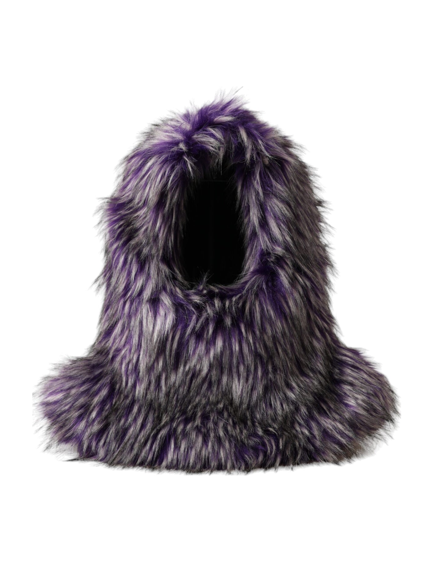 Dolce & Gabbana Gorro cruzado de piel sintética morado para toda la cabeza