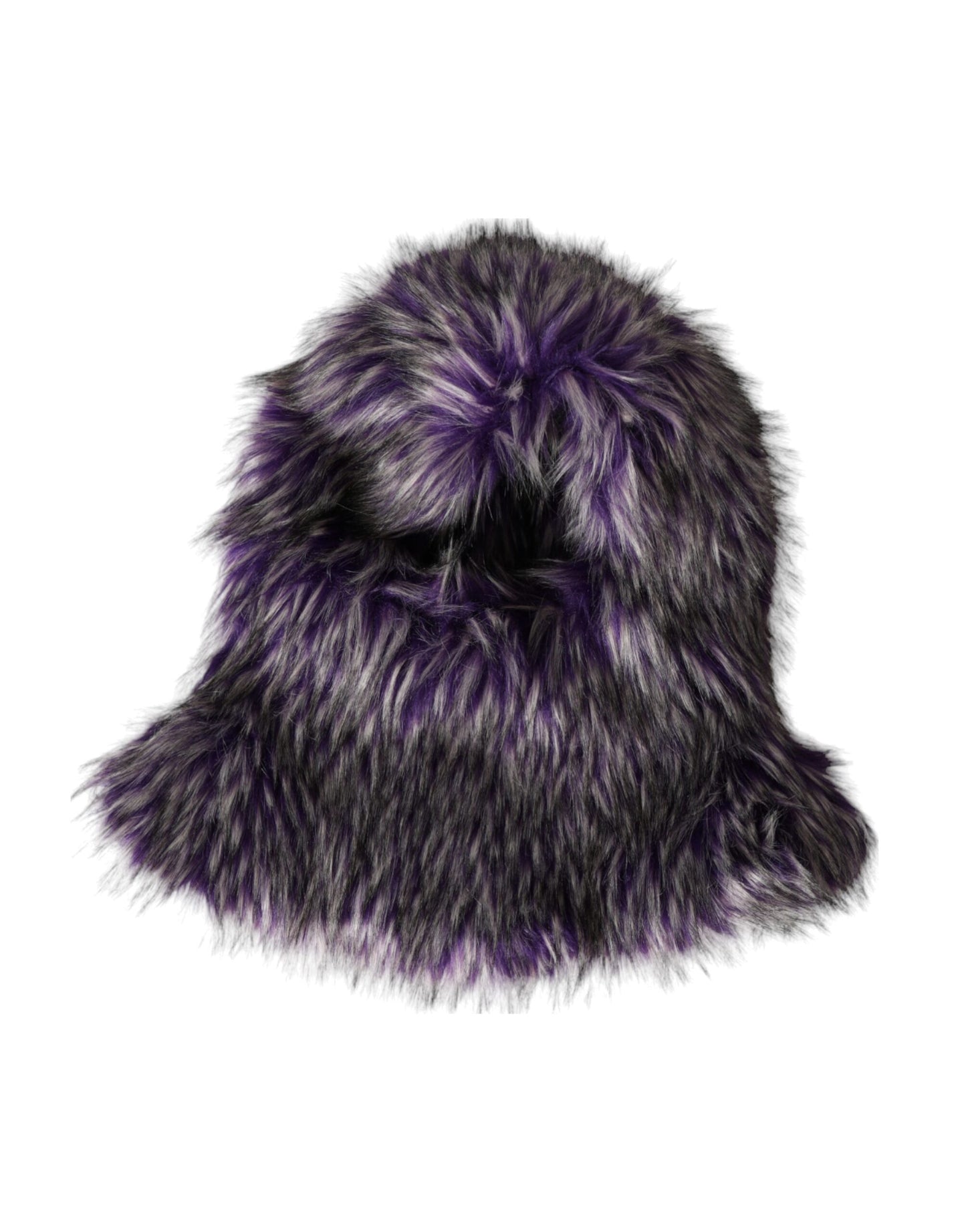 Dolce & Gabbana Gorro cruzado de piel sintética morado para toda la cabeza
