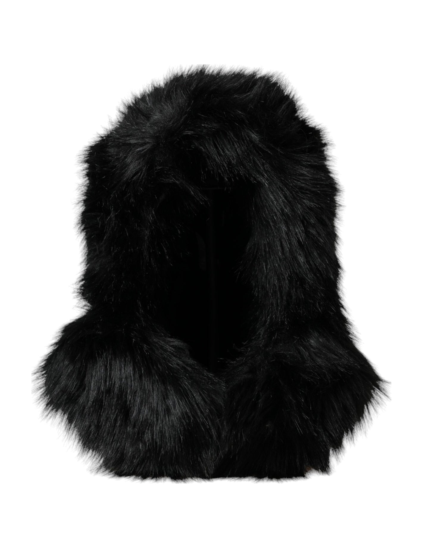 Dolce & Gabbana Gorro cruzado de piel sintética negro para toda la cabeza