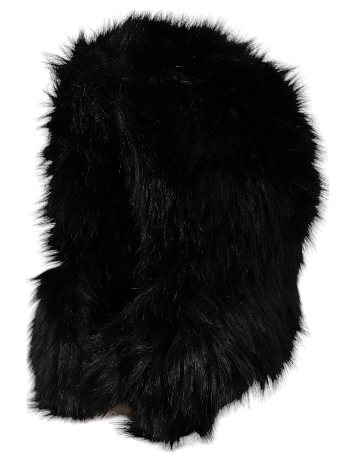 Dolce & Gabbana Gorro cruzado de piel sintética negro para toda la cabeza