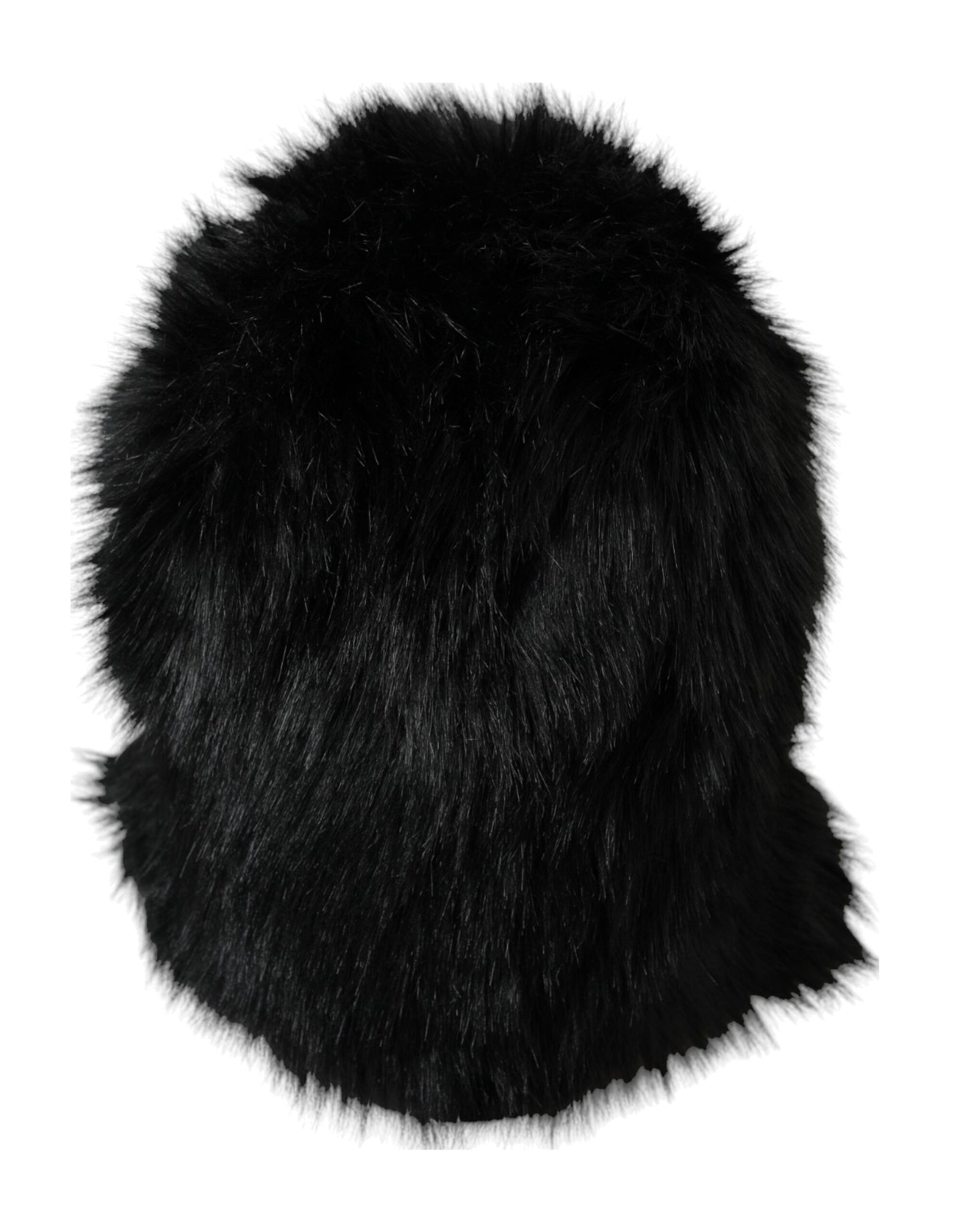 Dolce & Gabbana Gorro cruzado de piel sintética negro para toda la cabeza