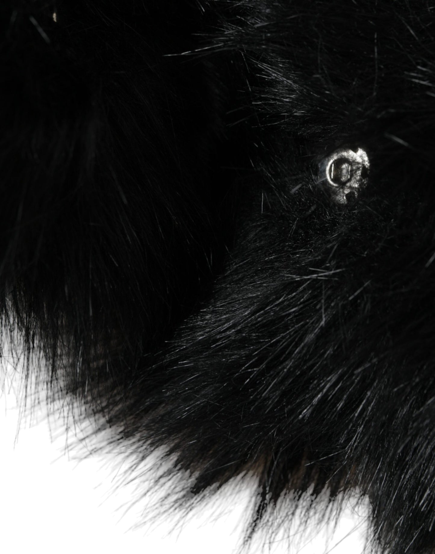 Dolce & Gabbana Gorro cruzado de piel sintética negro para toda la cabeza
