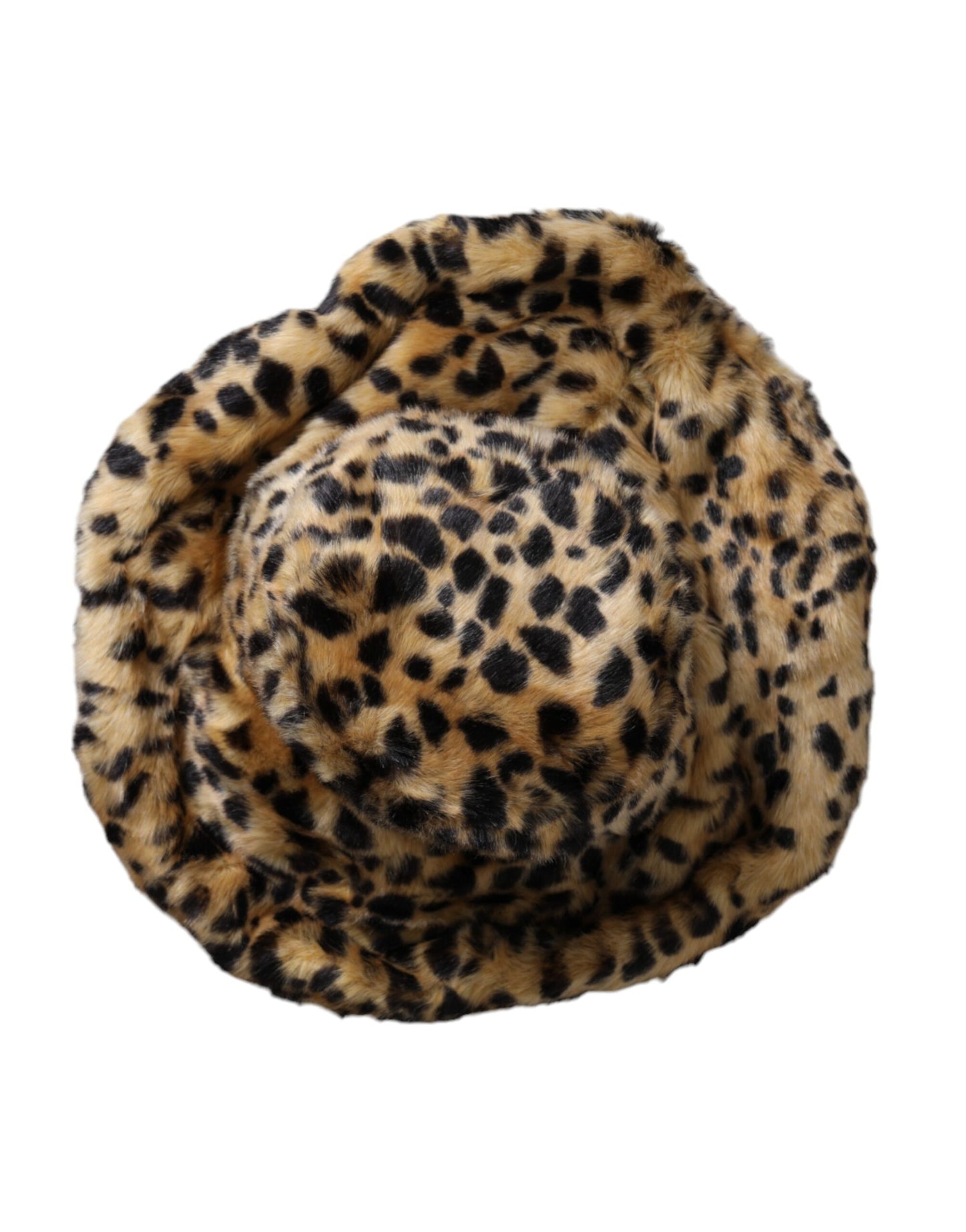 Dolce & Gabbana Sombrero de pescador de mujer de piel de leopardo marrón