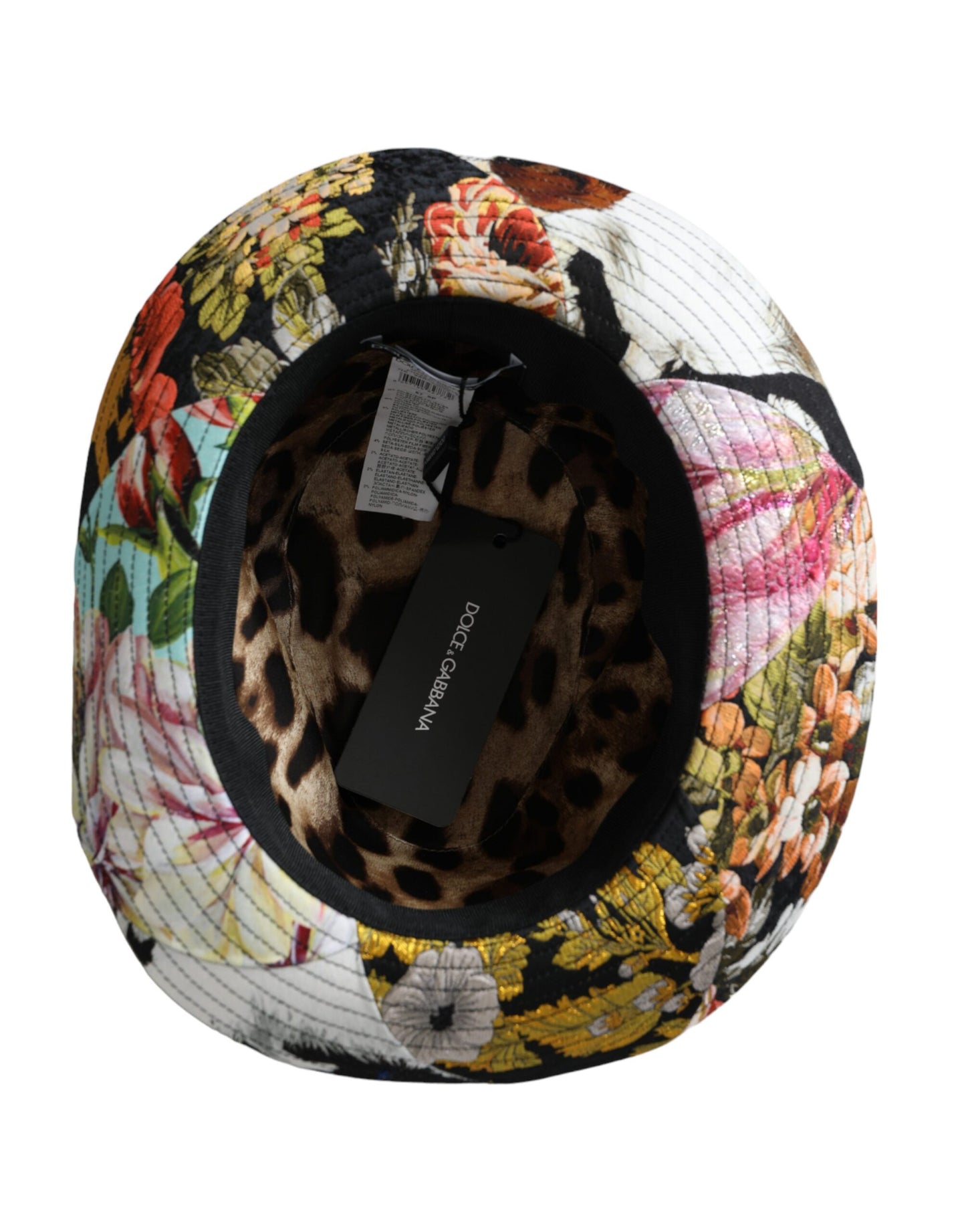 Dolce & Gabbana Sombrero Fedora de ala ancha con patchwork multicolor para mujer