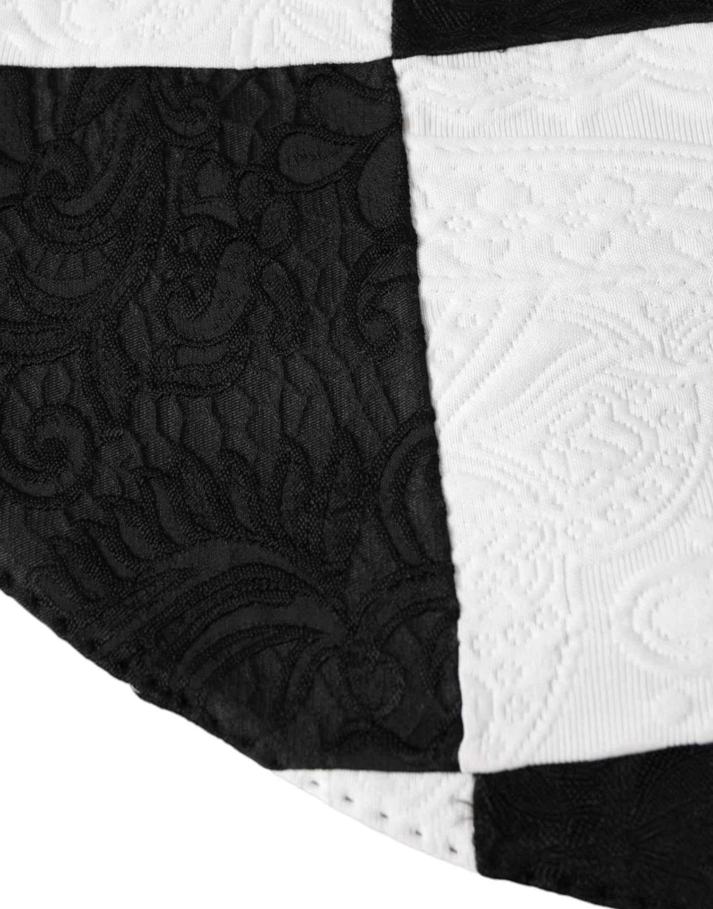 Dolce & Gabbana Sombrero flexible de ala ancha a cuadros blanco y negro