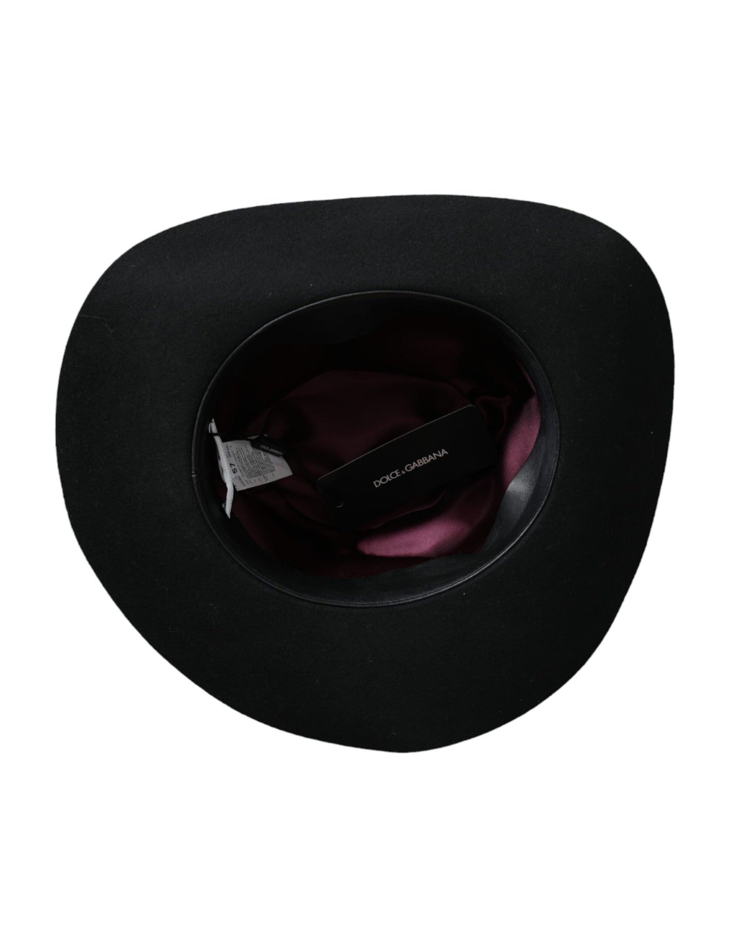 Dolce & Gabbana Sombrero Fedora Trilby Conejo Negro Mujer