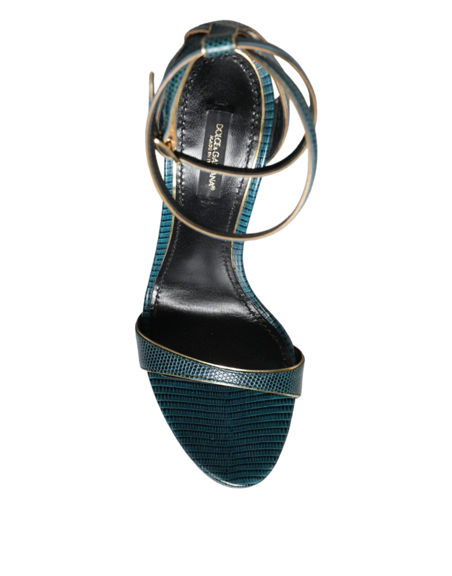 Dolce & Gabbana Zapatos Sandalias De Tacón De Piel De Becerro Verde Oscuro
