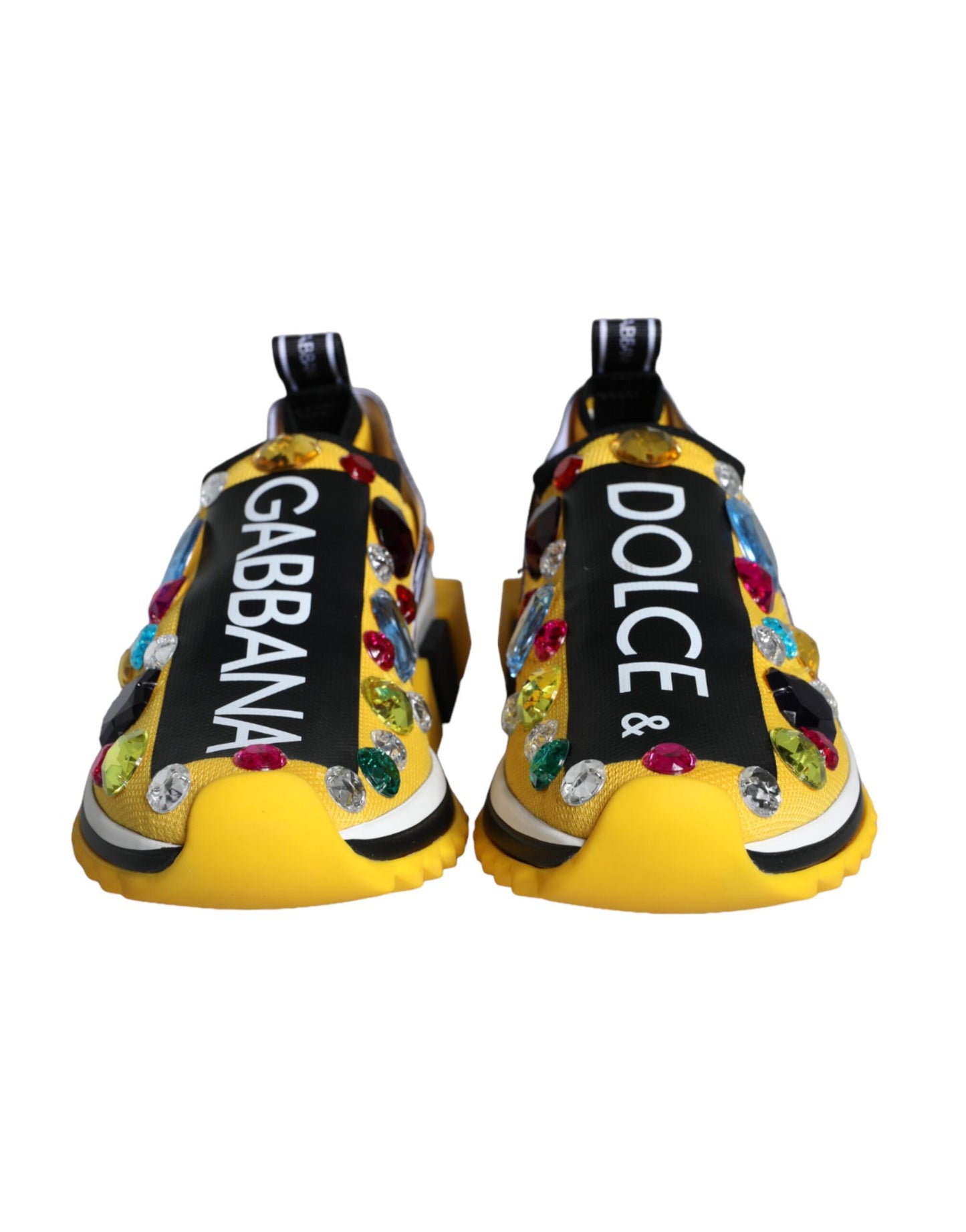 Dolce & Gabbana Zapatillas De Deporte Con Cristales Sorrento Amarillos Zapatos Para Mujer