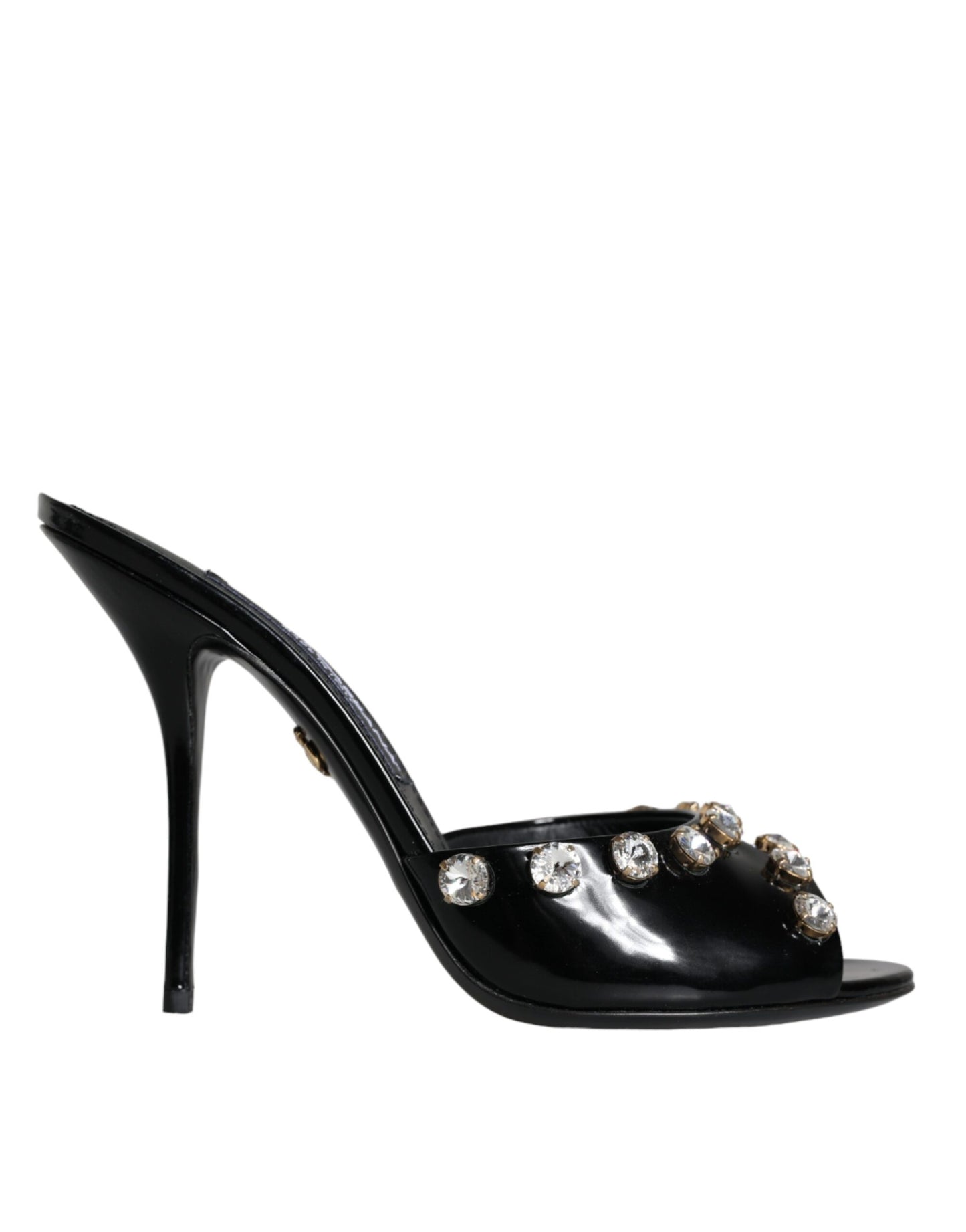 Dolce & Gabbana Tacones de cristal negros Sandalias Keira Zapatos