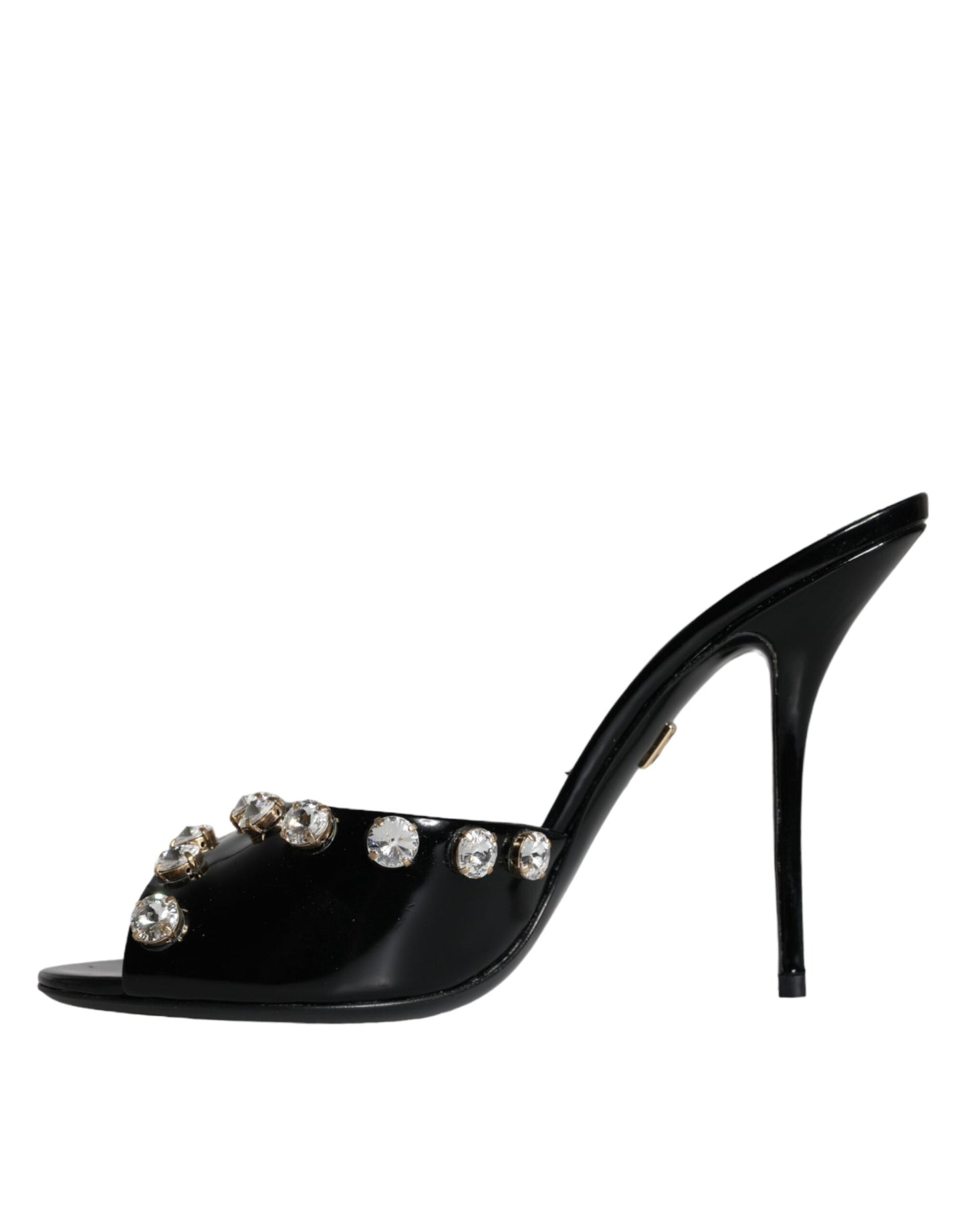 Dolce & Gabbana Tacones de cristal negros Sandalias Keira Zapatos