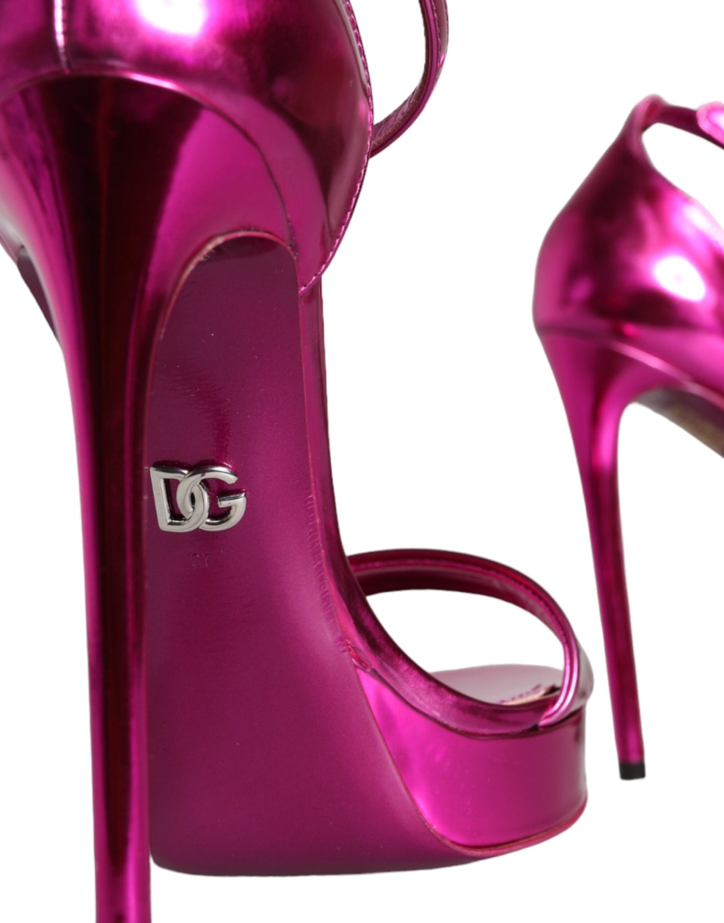 Dolce & Gabbana Fucsia KEIRA Tacones Sandalias con correa en el tobillo Zapatos