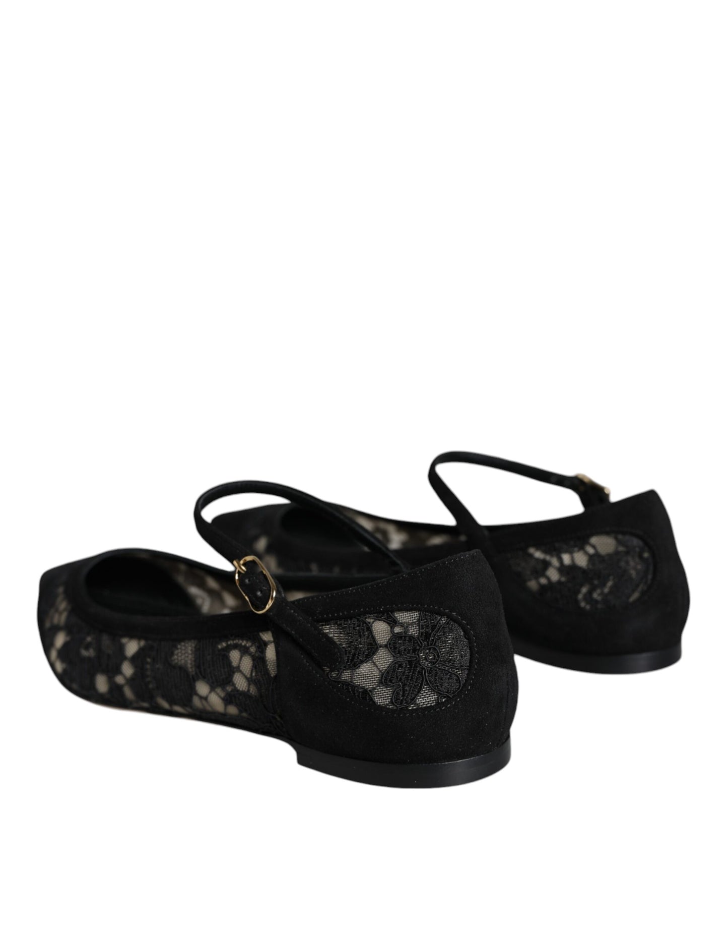 Dolce & Gabbana Zapatos planos Bellucci de encaje Taormina negros