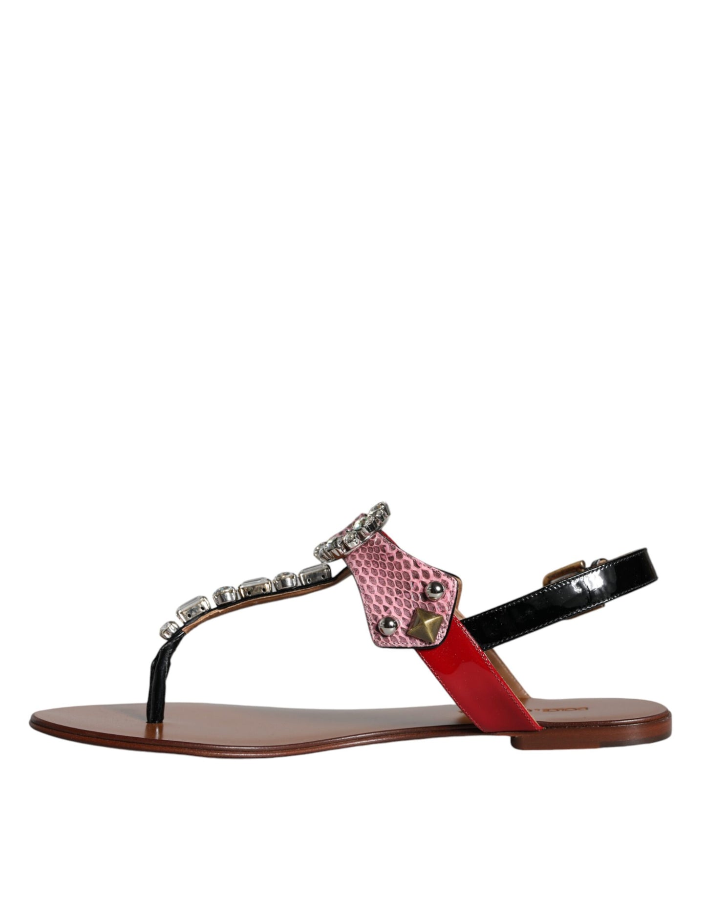 Dolce & Gabbana Sandalias con cristales multicolores Chanclas Zapatos