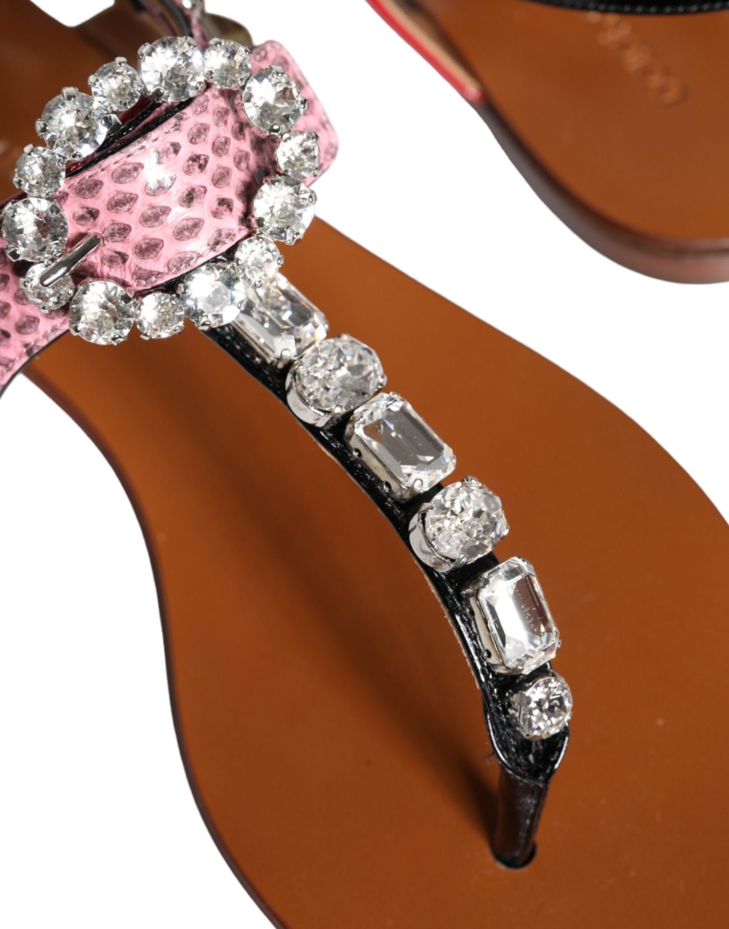 Dolce & Gabbana Sandalias con cristales multicolores Chanclas Zapatos