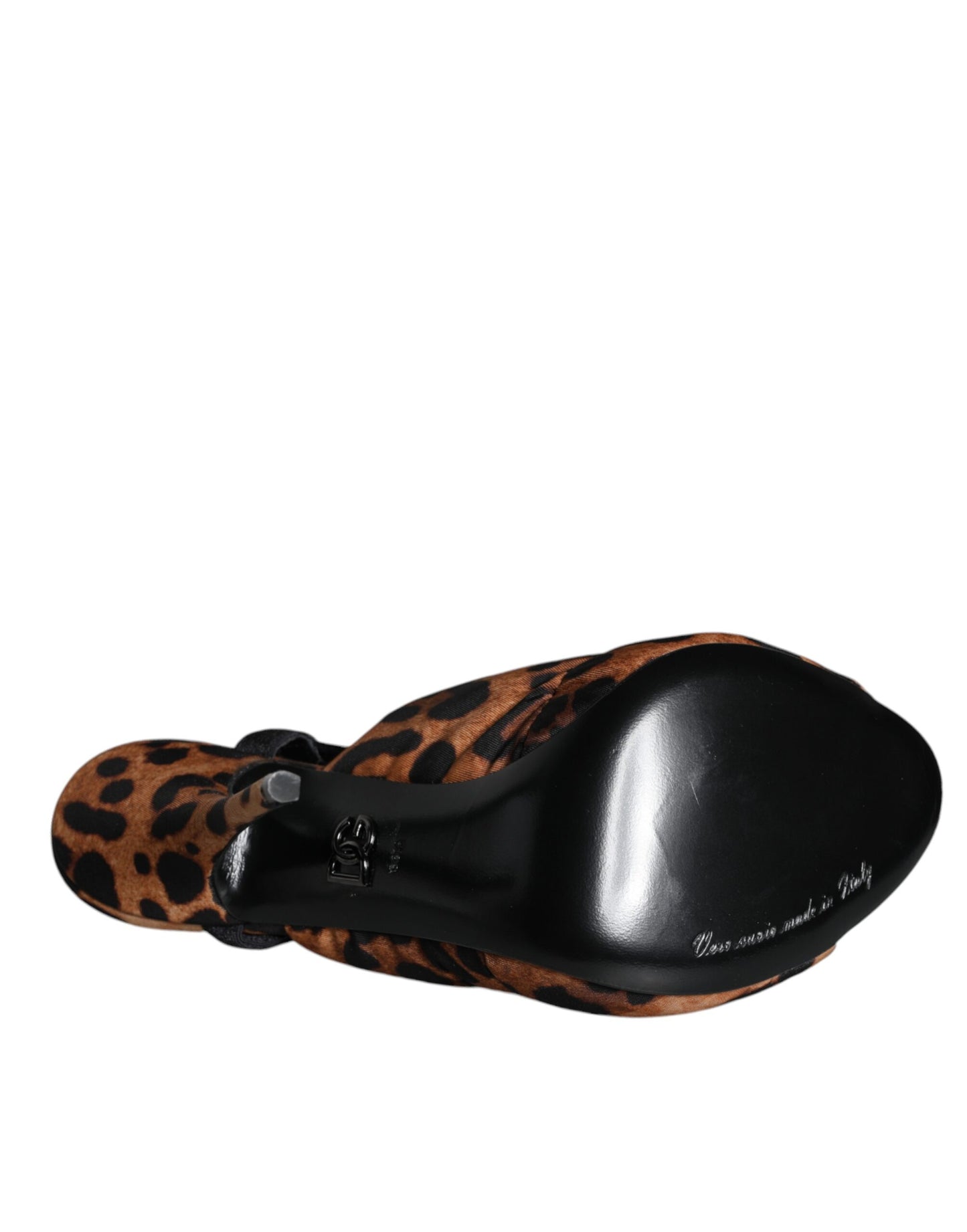 Dolce & Gabbana Zapatos con sandalias con tira trasera Keira de leopardo marrón