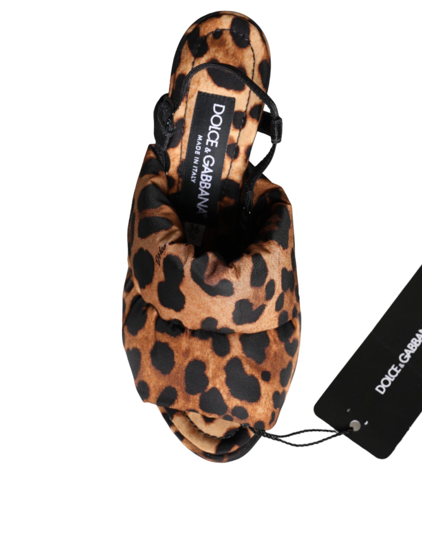 Dolce & Gabbana Zapatos con sandalias con tira trasera Keira de leopardo marrón
