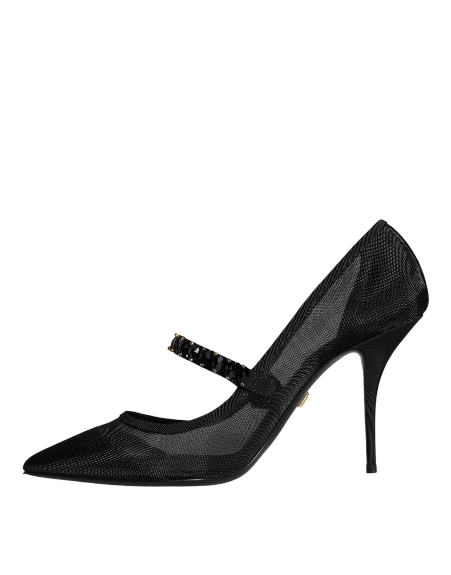 Dolce & Gabbana Black Mesh Mary Jane Crystal Heel Pumps Shoes – EU39/US8.5 par Dolce & Gabbana | Disponible sur Sandy Store ByNet