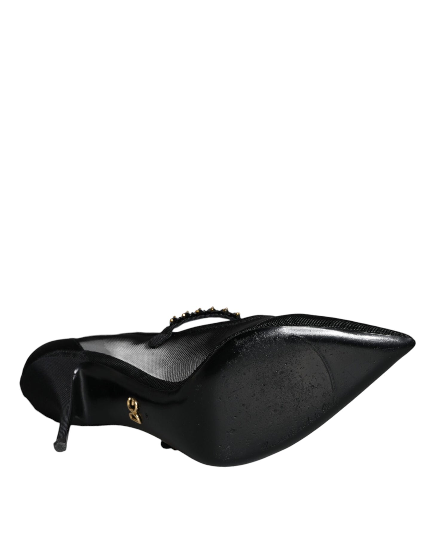 Dolce & Gabbana Black Mesh Mary Jane Crystal Heel Pumps Shoes – EU39/US8.5 par Dolce & Gabbana | Disponible sur Sandy Store ByNet