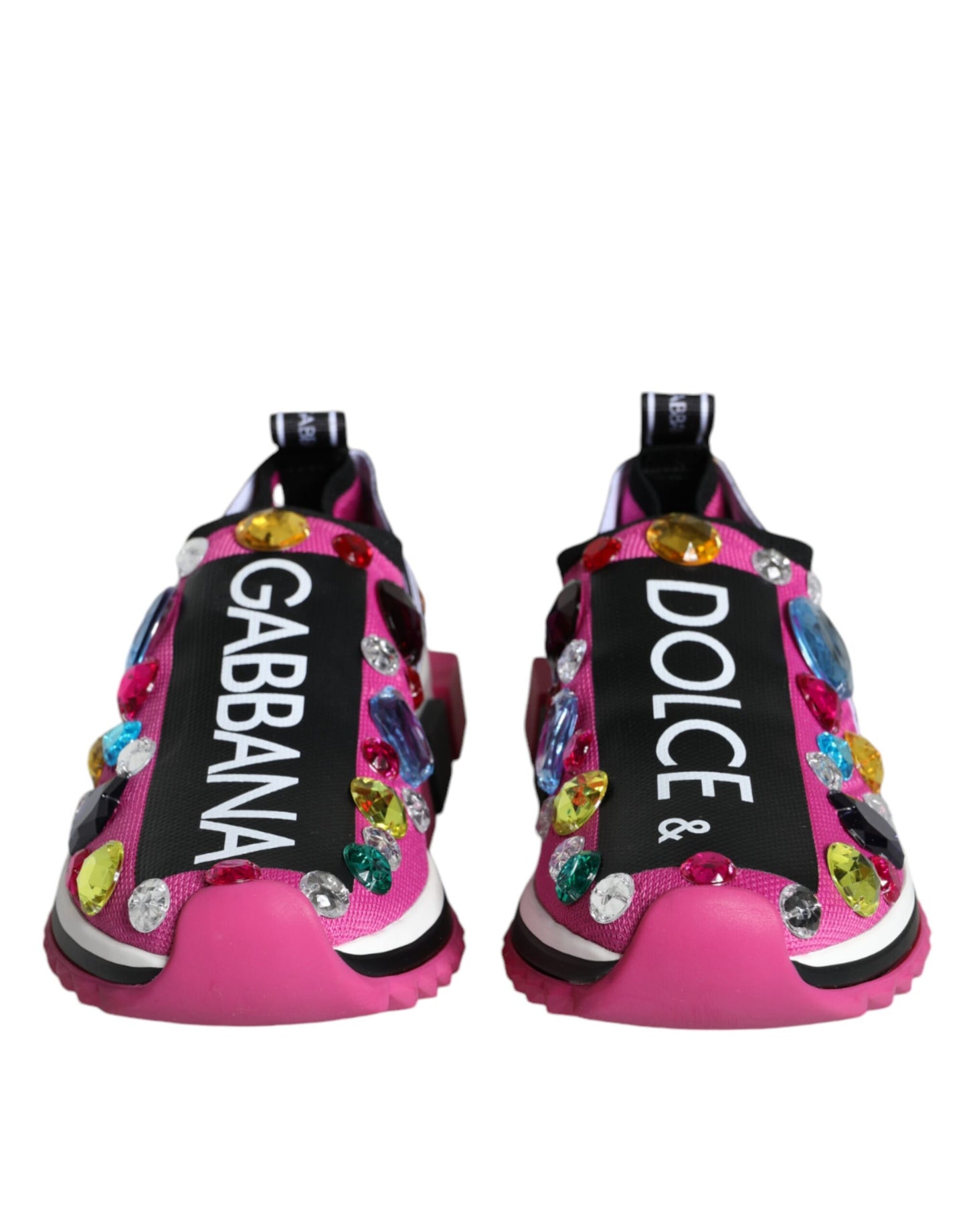 Dolce & Gabbana Zapatillas bajas con cristales de Sorrento en rosa Zapatos