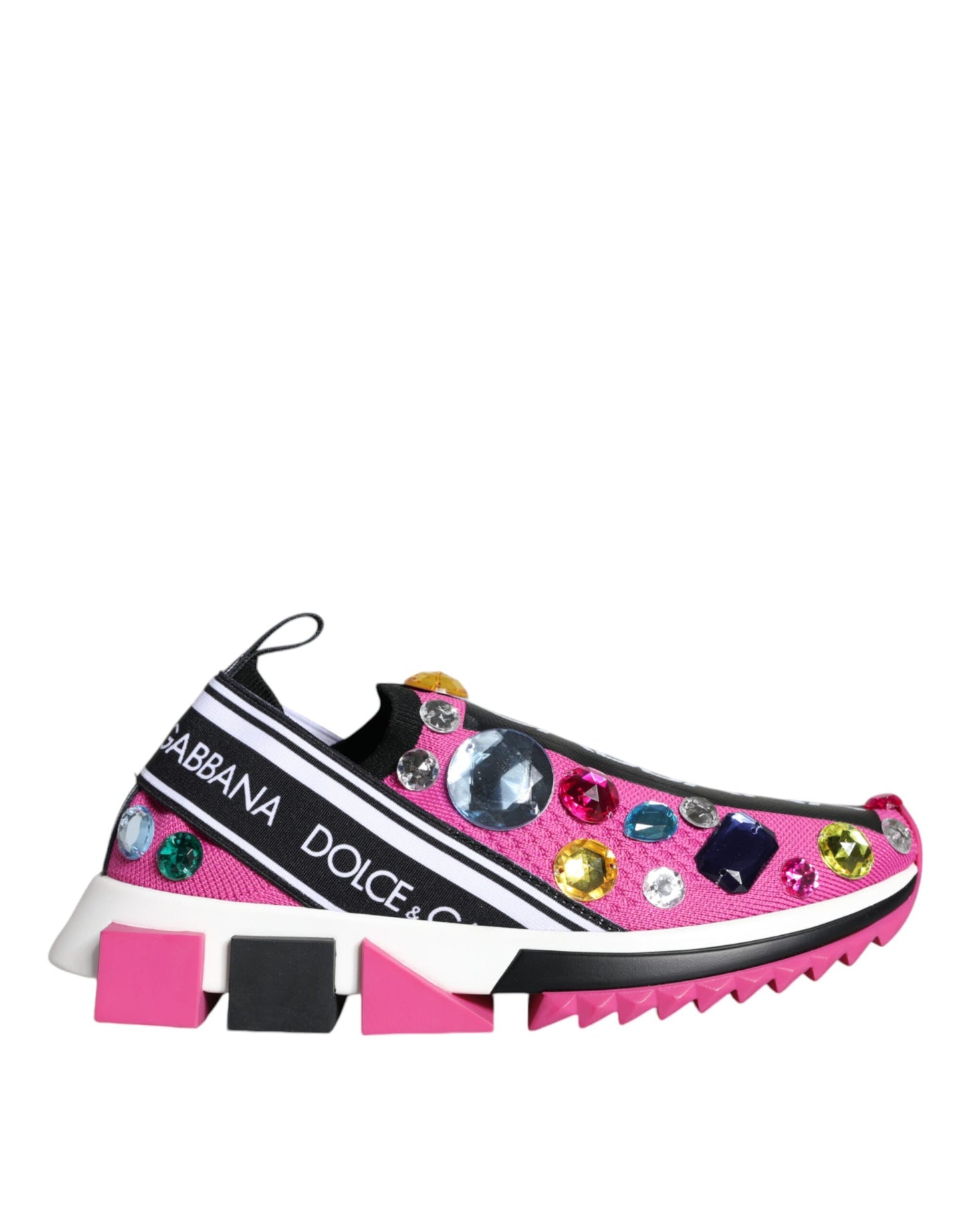 Dolce & Gabbana Zapatillas bajas con cristales de Sorrento en rosa Zapatos