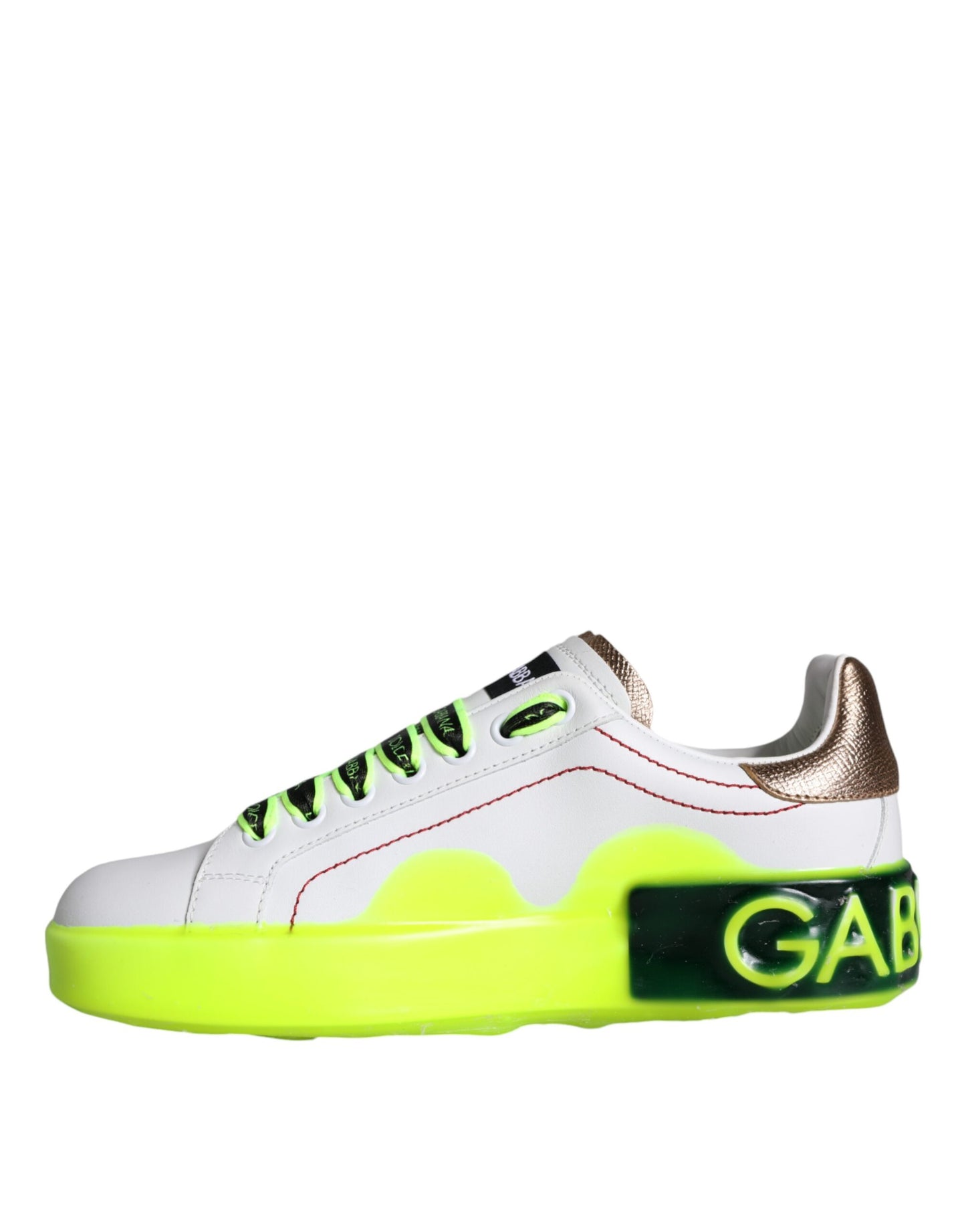Dolce & Gabbana Zapatillas Portofino De Cuero Blanco Zapatos