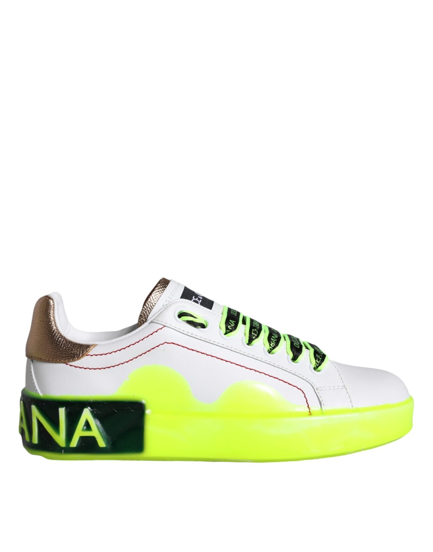 Dolce & Gabbana Zapatillas Portofino De Cuero Blanco Zapatos