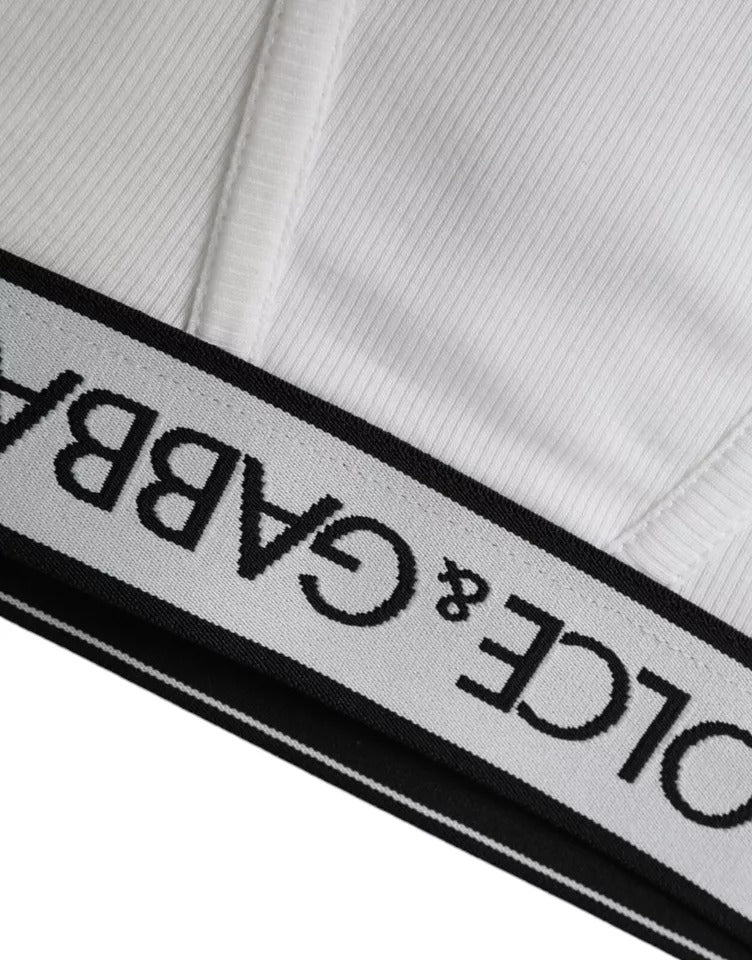 Sous-vêtements Dolce & Gabbana en coton stretch blanc avec logo de marque