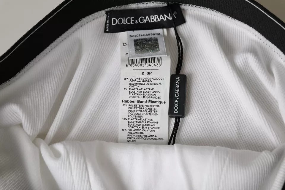 Sous-vêtements Dolce & Gabbana en coton stretch blanc avec logo de marque