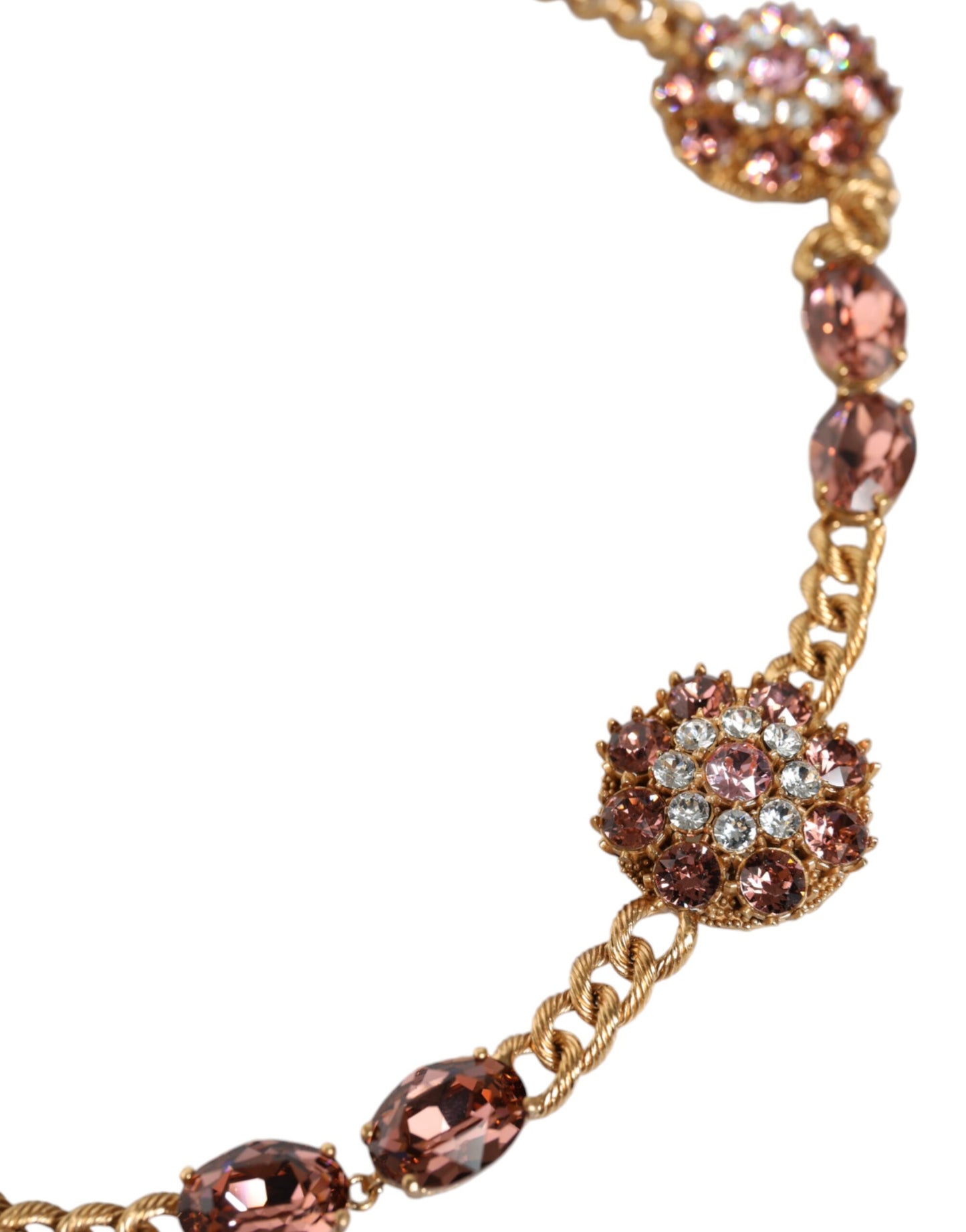 Ceinture Dolce & Gabbana en laiton doré ornée de cristaux