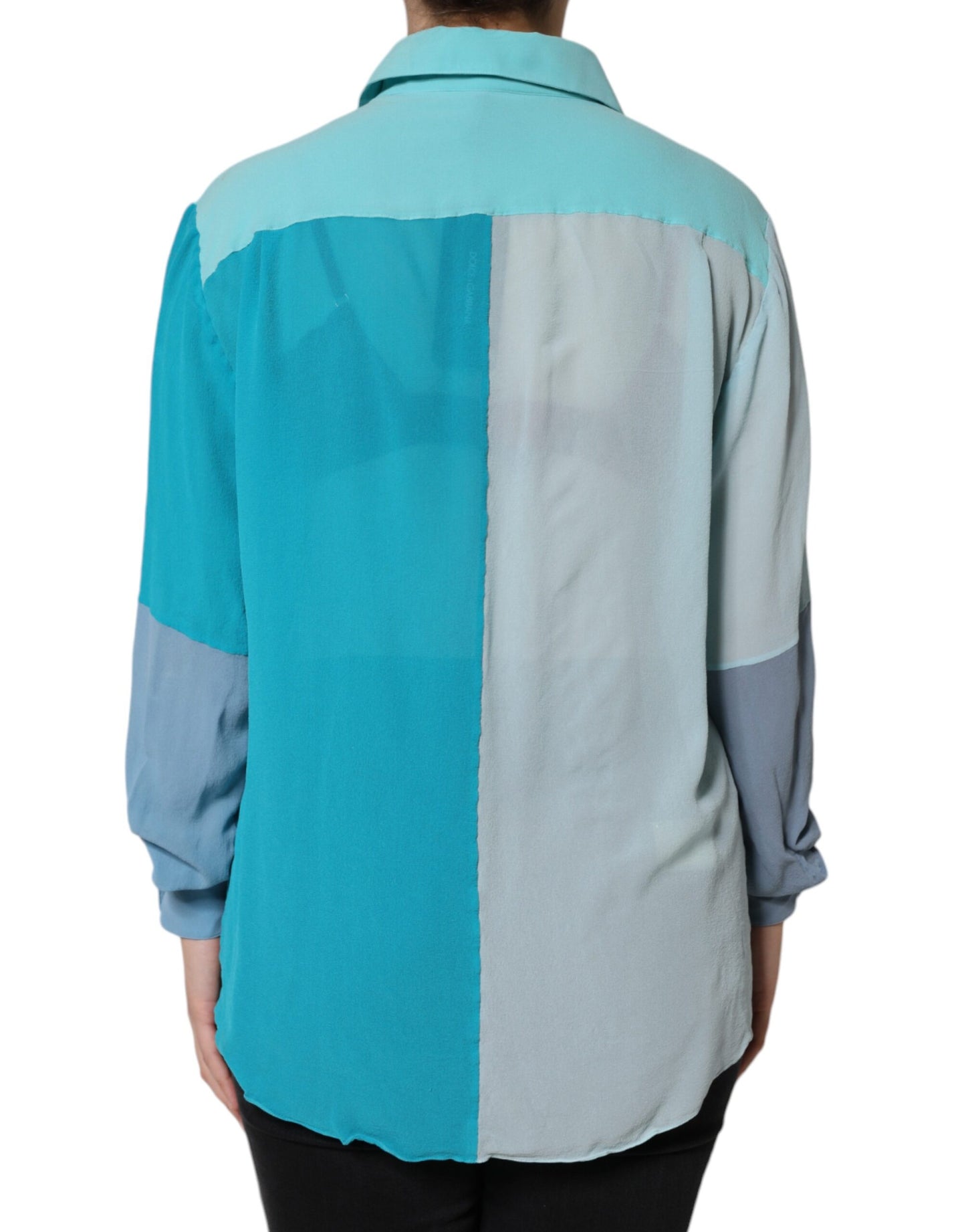 Dolce & Gabbana Blusa multicolor con botones de manga larga