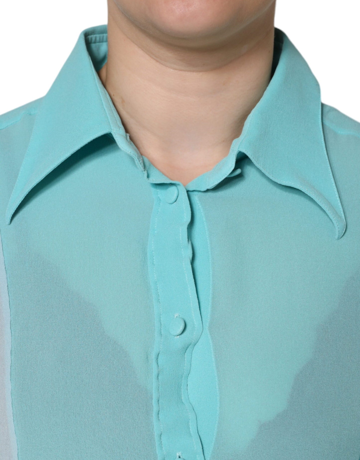 Dolce & Gabbana Blusa multicolor con botones de manga larga