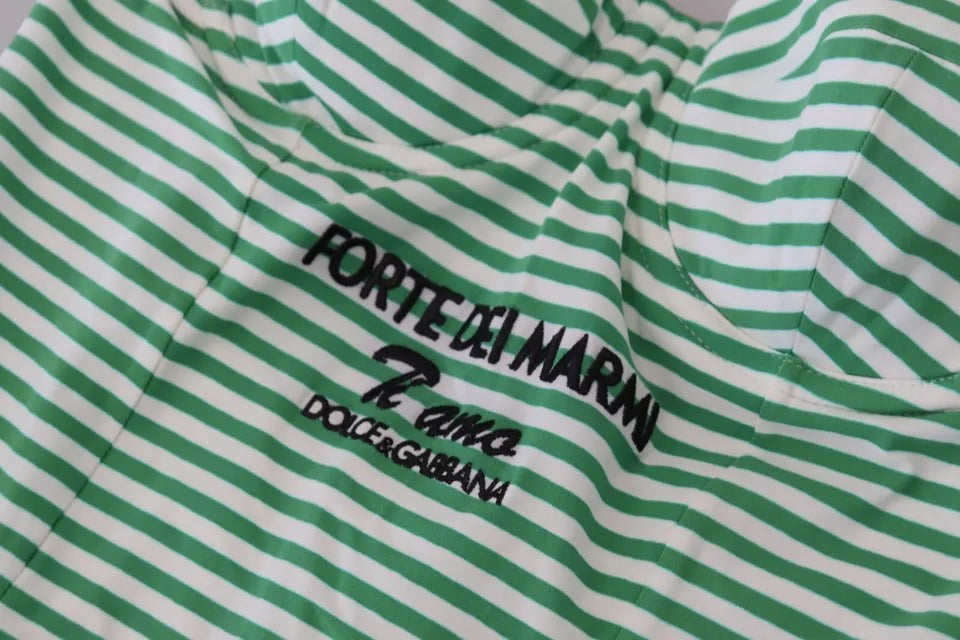 Dolce & Gabbana Traje de baño de una pieza con rayas verdes y blancas