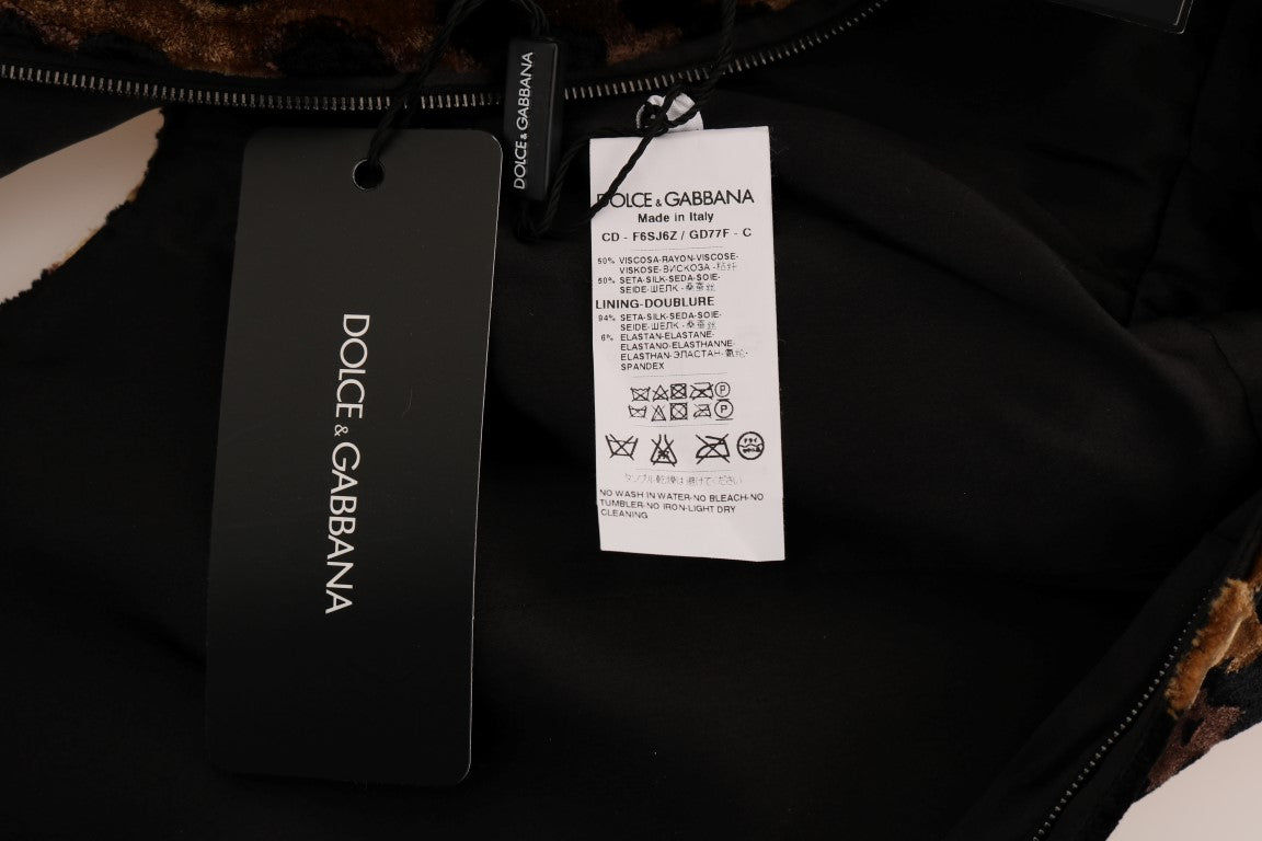 Dolce & Gabbana Minivestido tubo de leopardo sin mangas