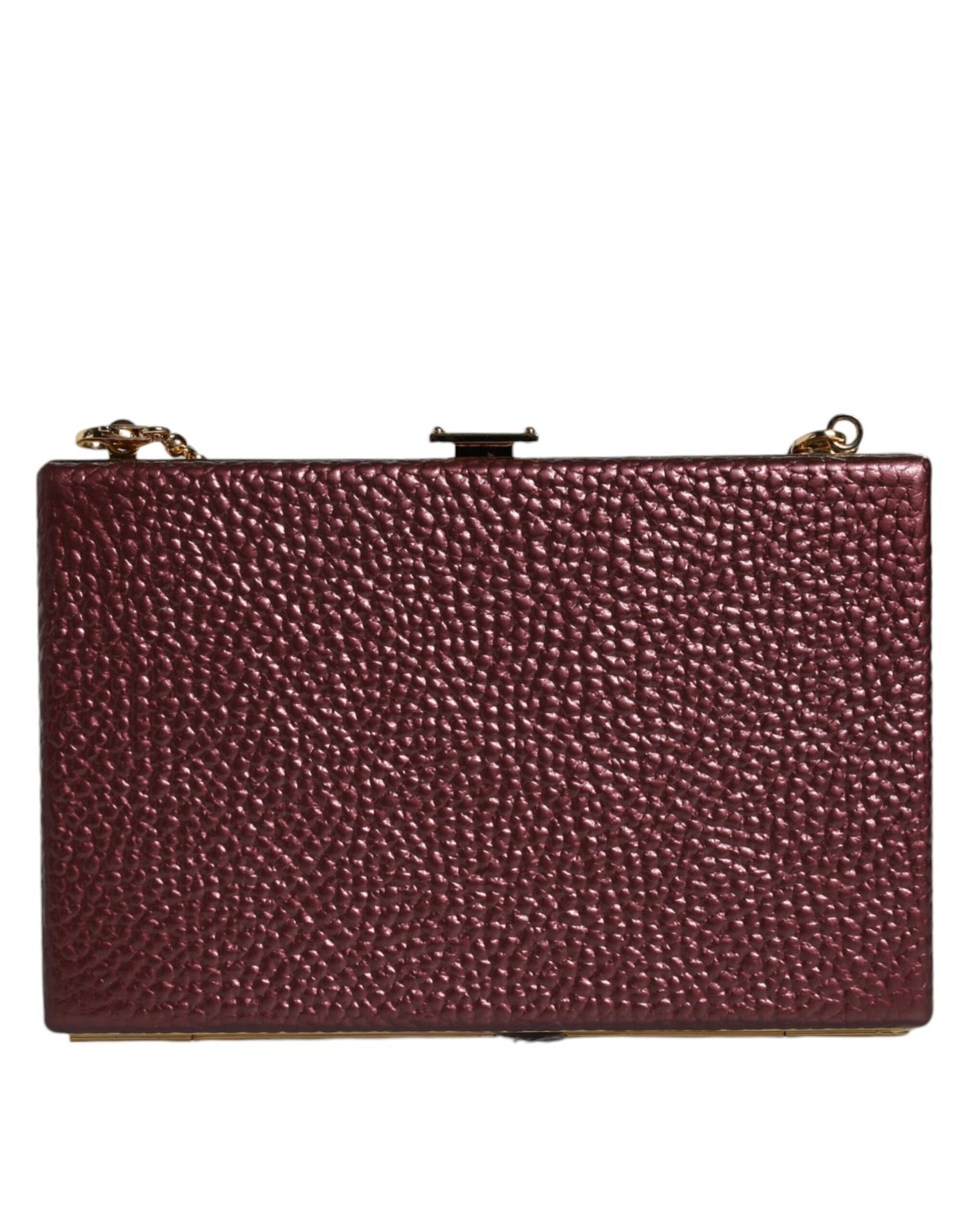 Dolce & Gabbana Maroon Leather Clutch Evening Crossbody Bag – par Dolce & Gabbana | Disponible sur Sandy Store ByNet
