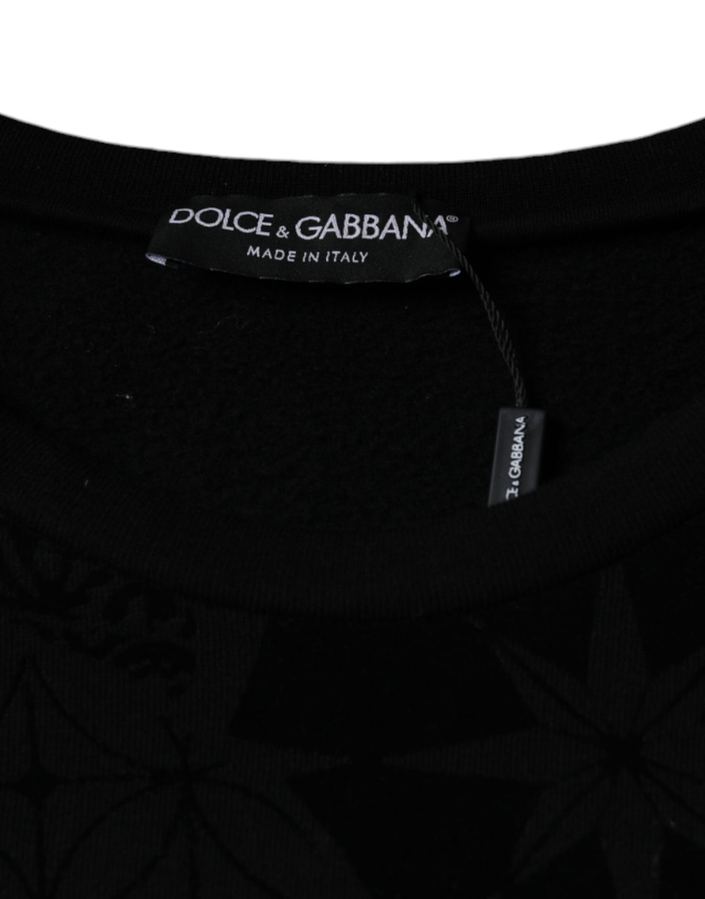 Dolce & Gabbana Jersey tipo sudadera con cuello redondo y estampado negro