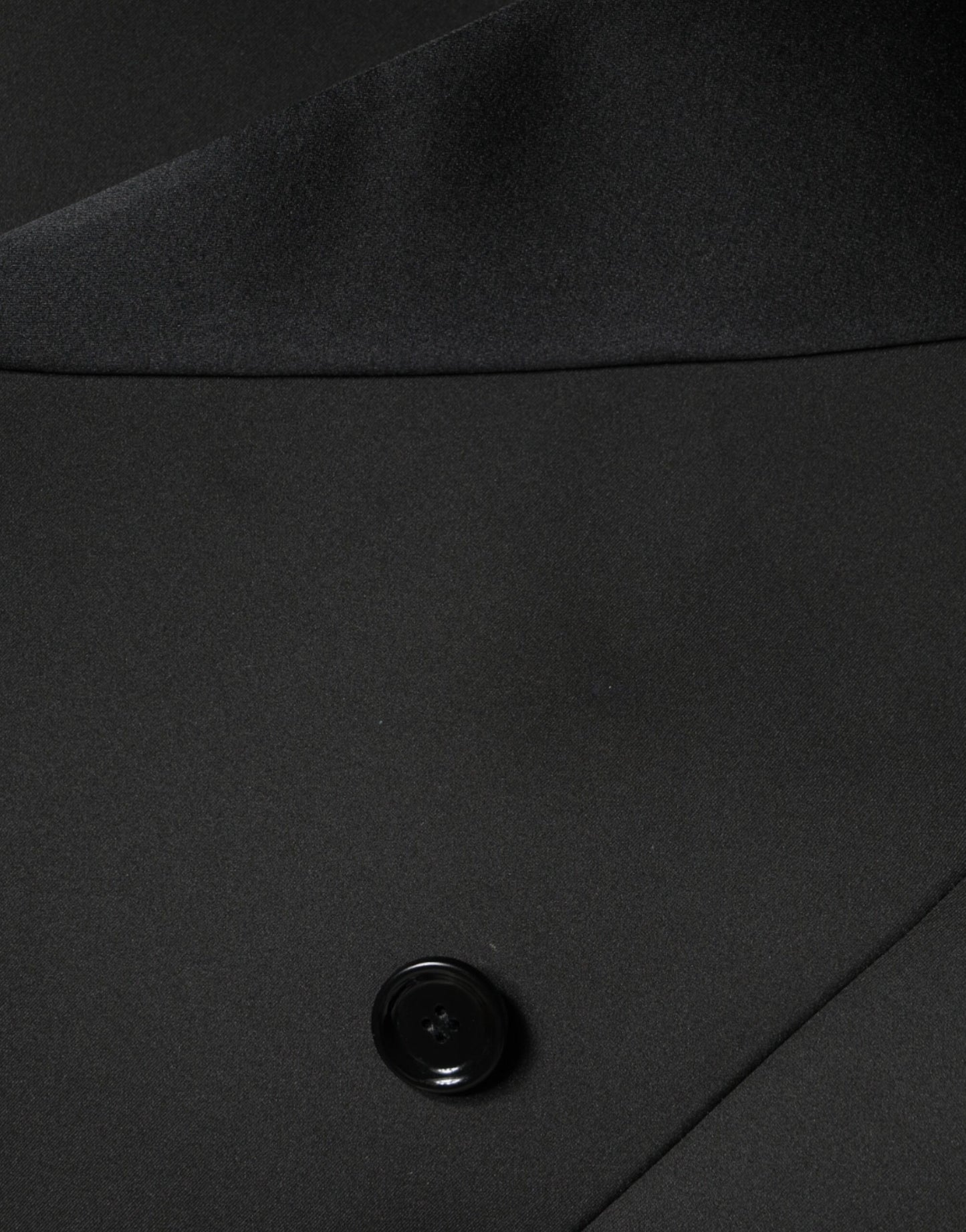 Dolce & Gabbana Chaqueta abrigo cruzado de poliéster negro