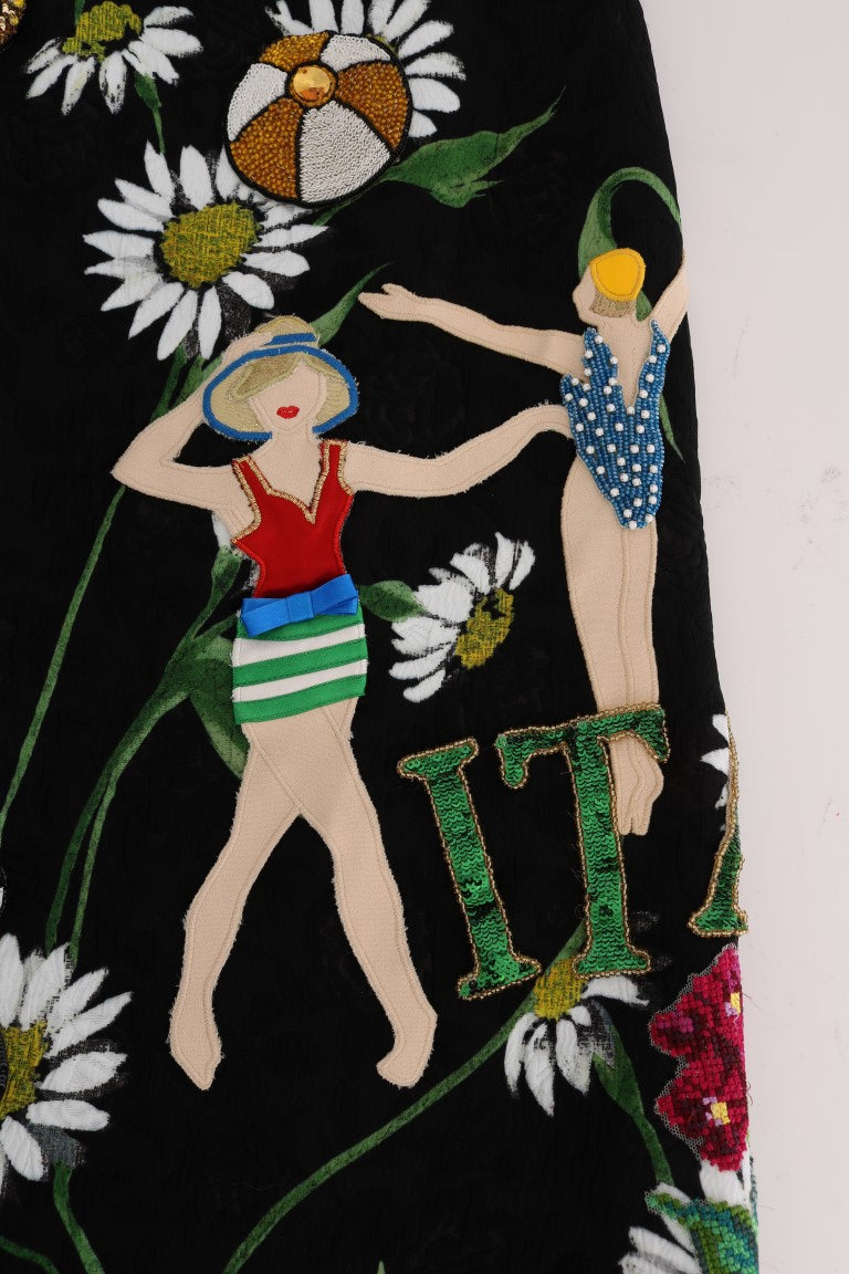 Dolce & Gabbana Falda a media pierna con adornos en forma de A