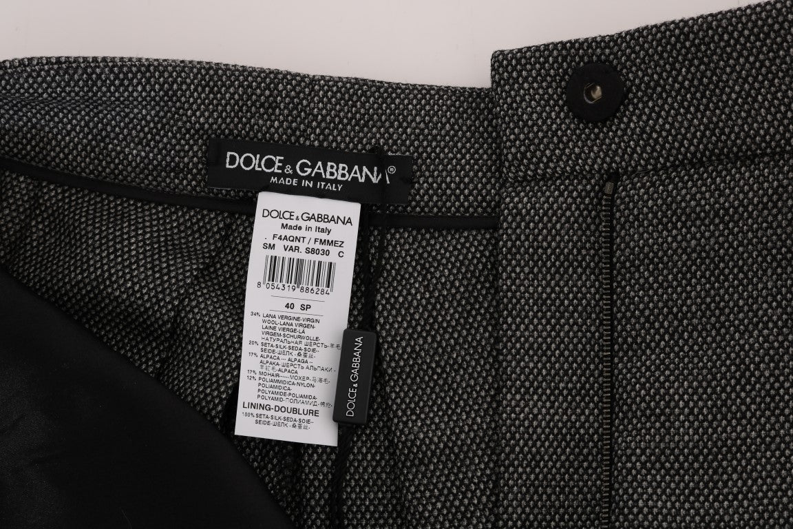 Dolce & Gabbana Mini shorts elegantes de lana de cintura alta