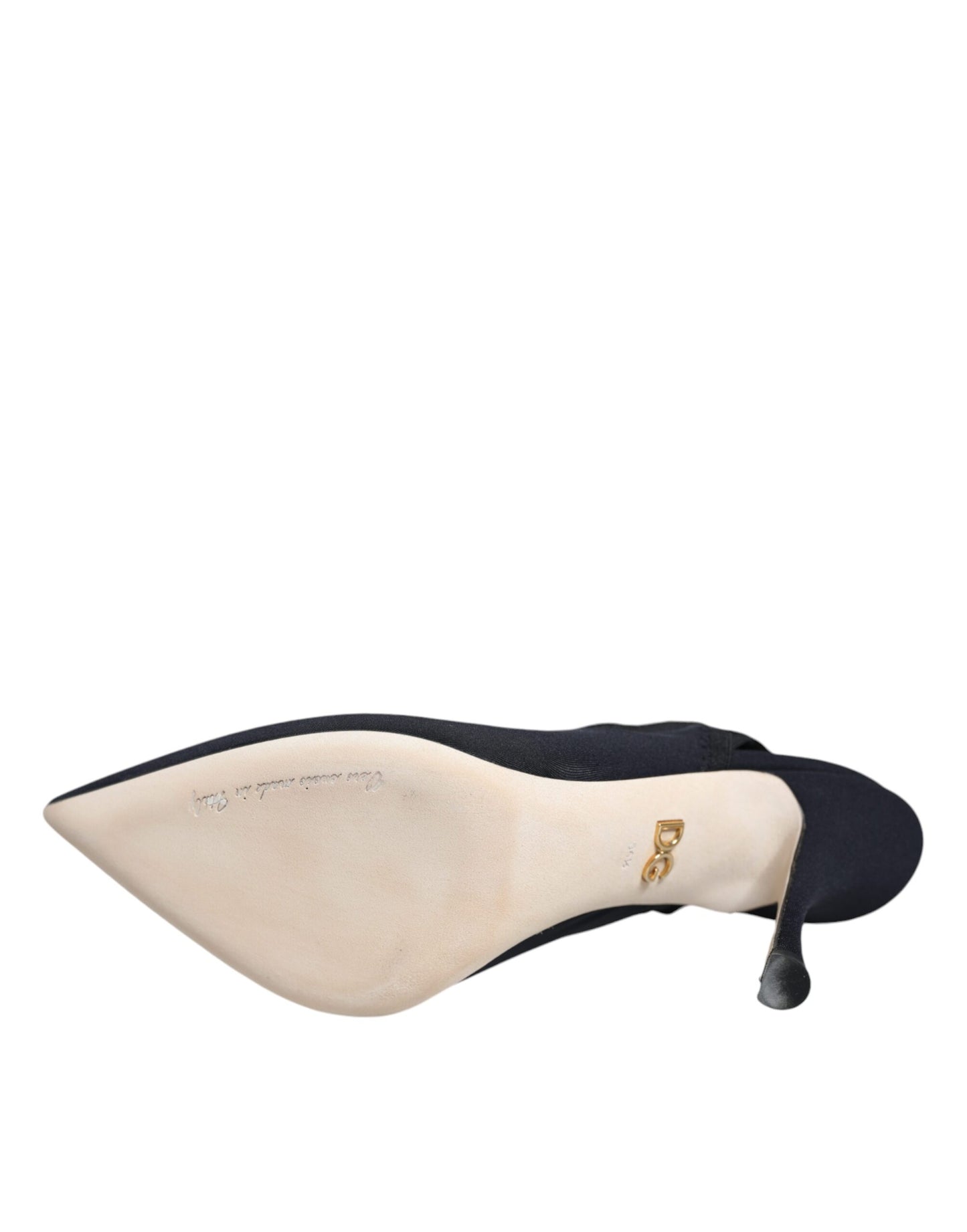 Dolce & Gabbana Zapatos negros con tacón elástico y tira trasera
